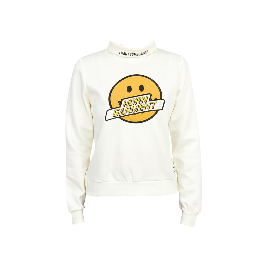 HCW-2C-AA55 (W) Horn Garment Golf Wear Mockneck Sweatshirt White