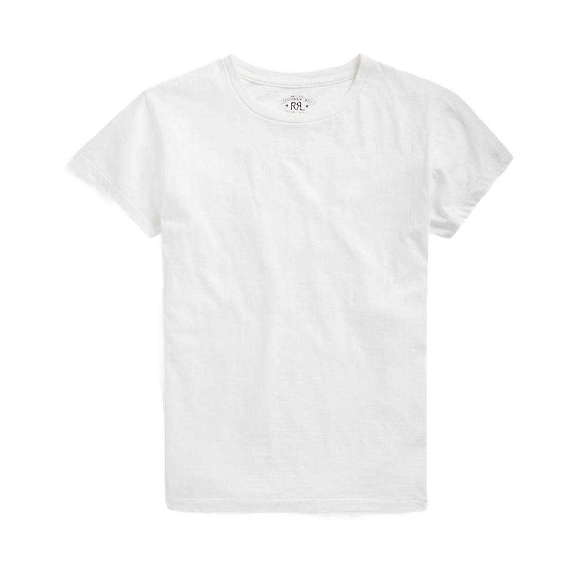 (W) 더블알엘 코튼 저지 크루 넥 티셔츠 화이트