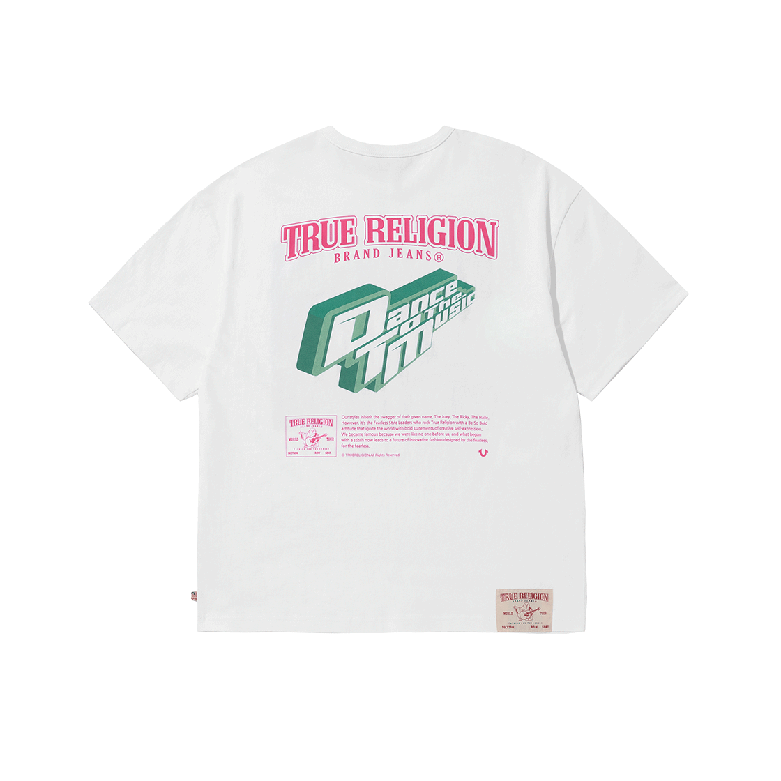 TRA2TSU104WWH True Religion Dance To The Music Short Sleeve White - #2