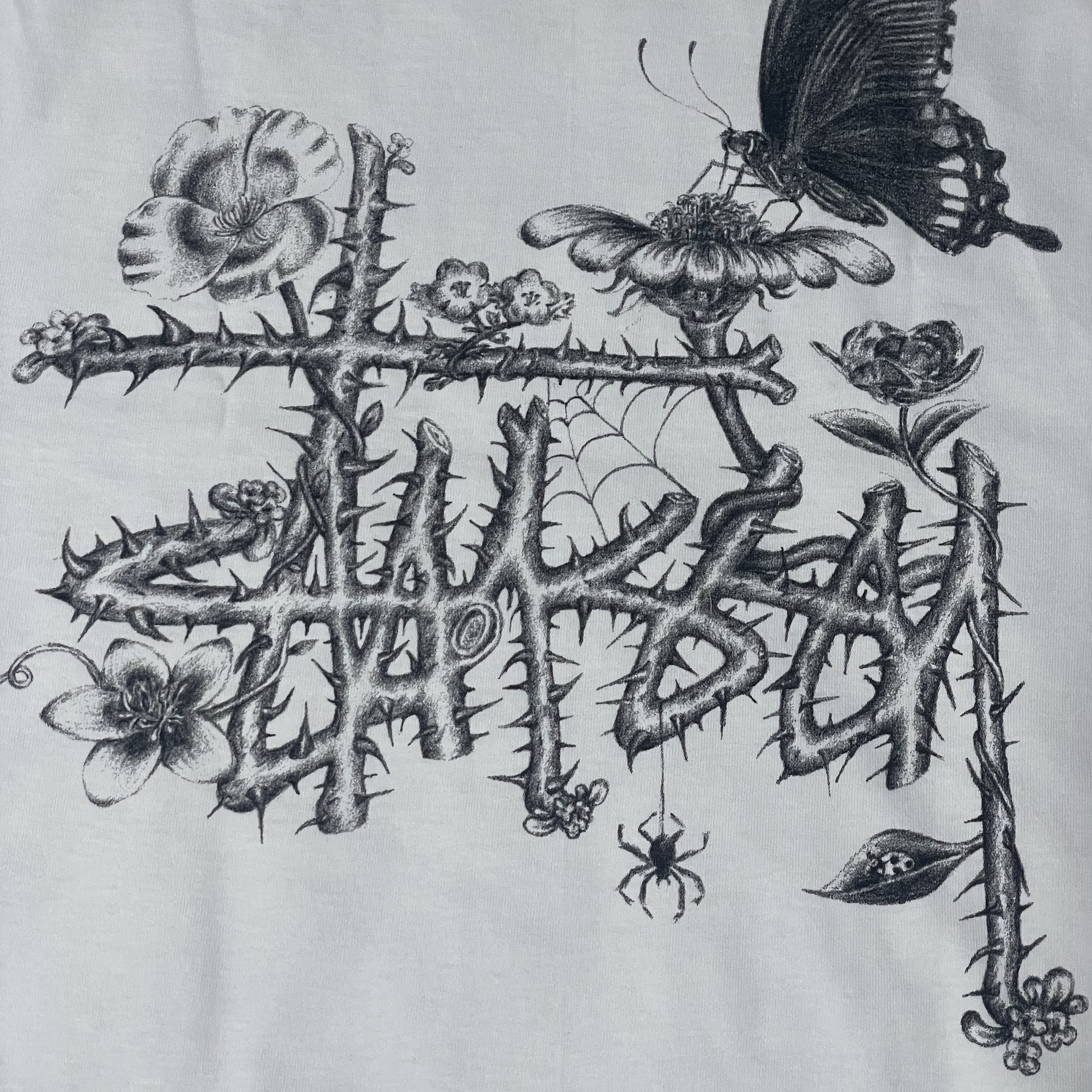 Stussy In Bloom T-Shirt White, Stussy In Bloom T-Shirt Olive 착용 스타일 - 1