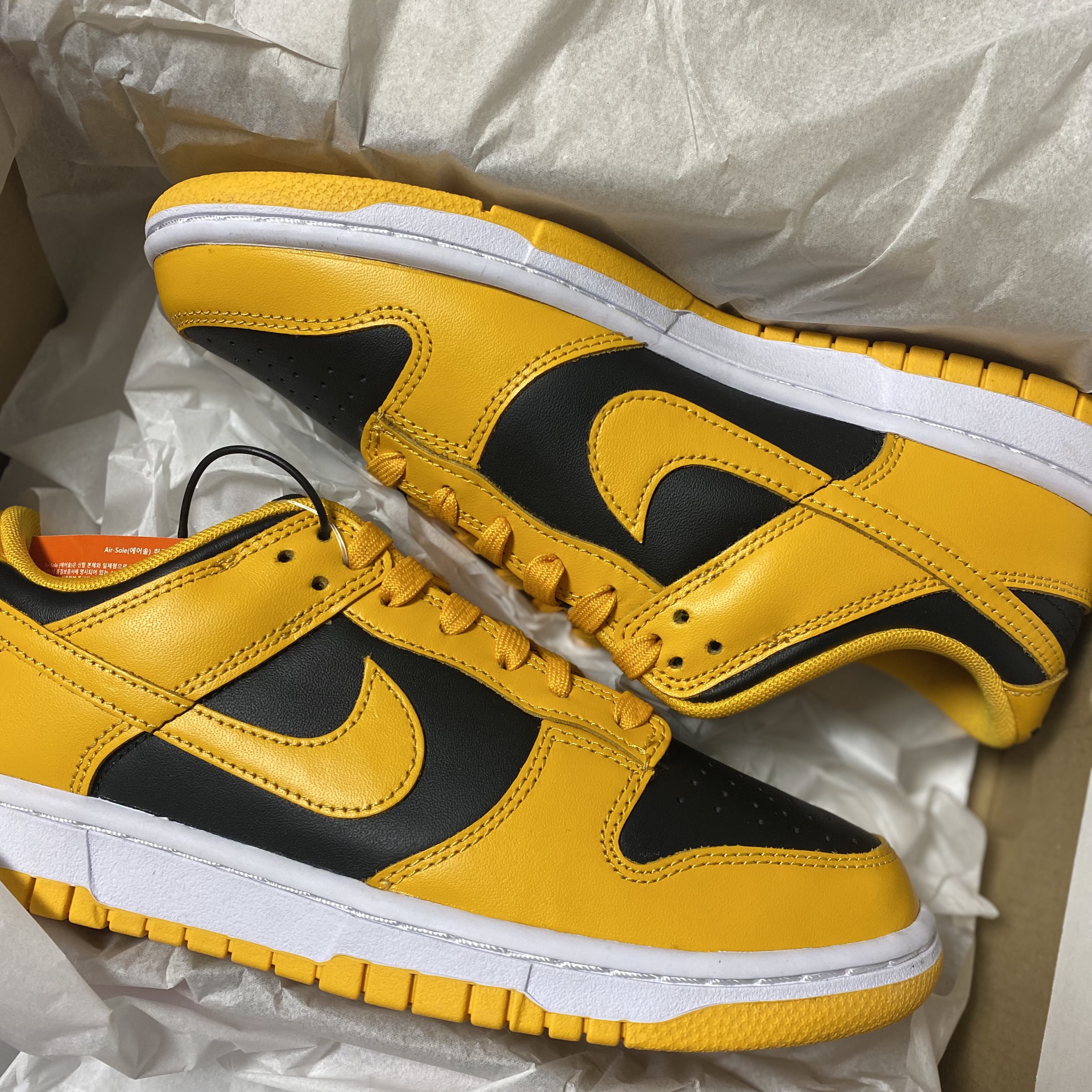Nike Dunk Low Retro Championship Goldenrod 착용 스타일