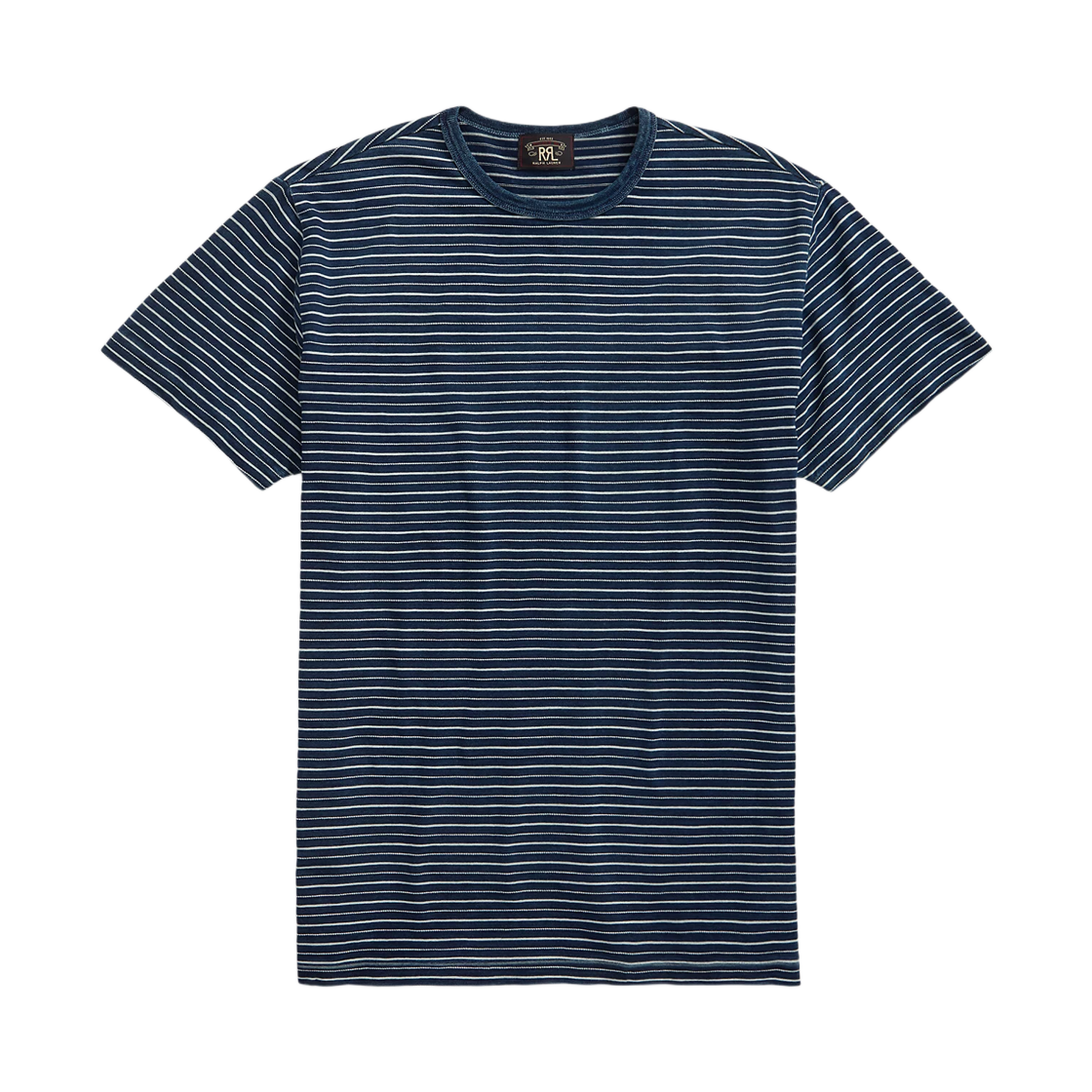 더블알엘 인디고 스트라이프 저지 티셔츠 인디고 멀티(Double RL Indigo Stripe Jersey T-Shirt Indigo Multi)