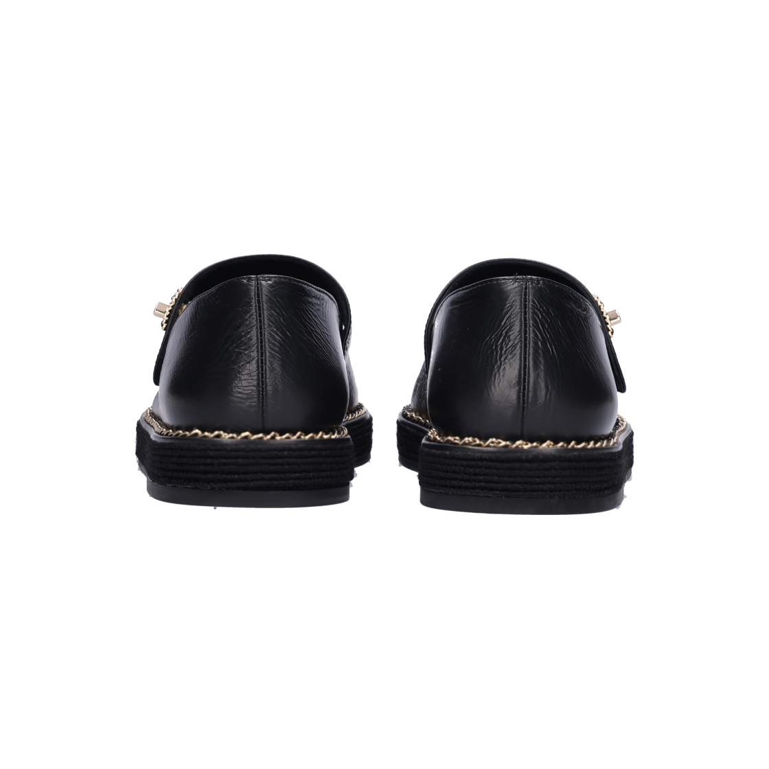 ITSCI38KEW4K Chanel Mary Jane Flat Shoes in Black Lambskin, Size 36 - #3