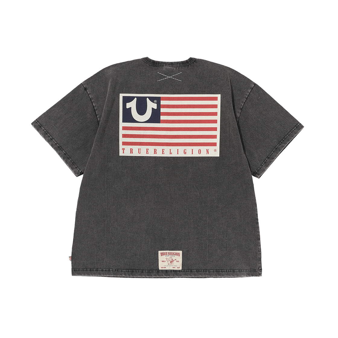 TRA2TSU312BWB True Religion TR Old Glory Short Sleeve Washed Black - 대표 이미지 #1