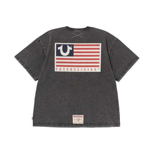 TRA2TSU312BWB True Religion TR Old Glory Short Sleeve Washed Black