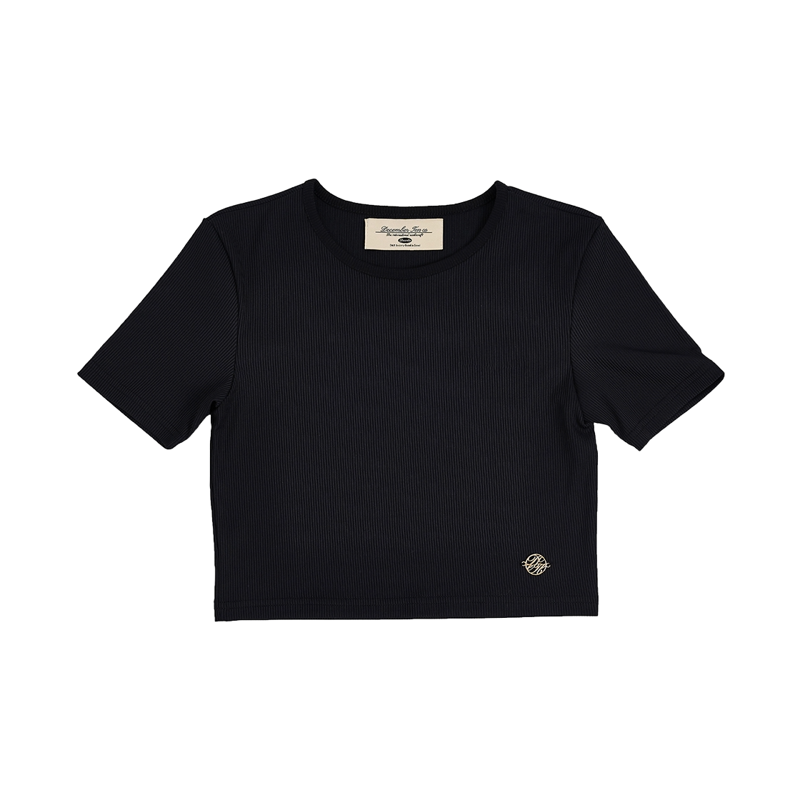 디셈버텐 립 숏슬리브 티셔츠 블랙(December Ten Rib Short Sleeve T-Shirt Black)