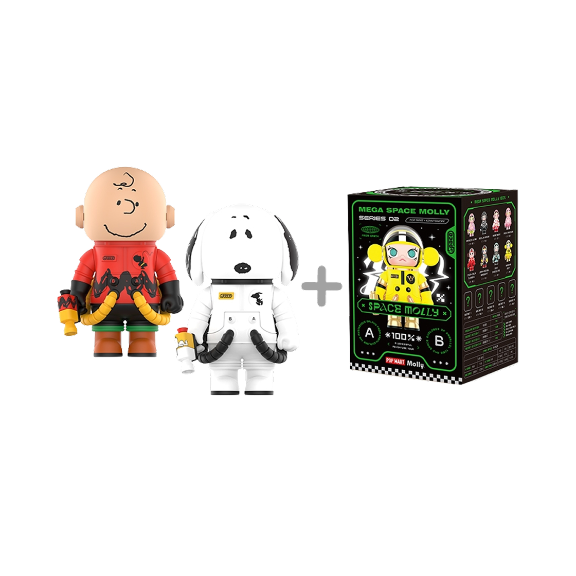 MEGASPACE MOLLY CHARLIE BROWN&SNOOPY SET（Mega Space Molly x