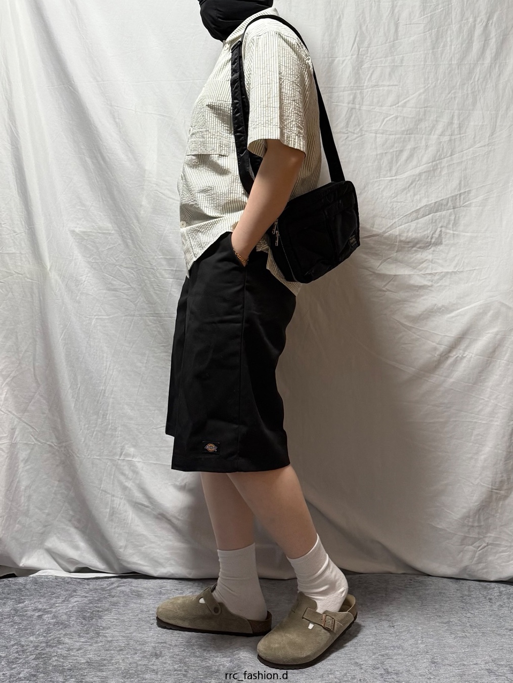 Birkenstock Boston Soft Footbed Taupe - Regular, Dickies Loose Fit 13 Inch Flat Front Work Shorts Black 착용 스타일 - 2