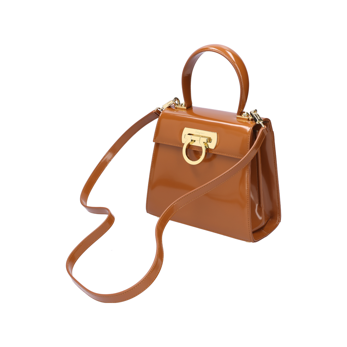 ITUMJBNMHK5E Salvatore Ferragamo Small Kelly Bag in Brown Leather - #6