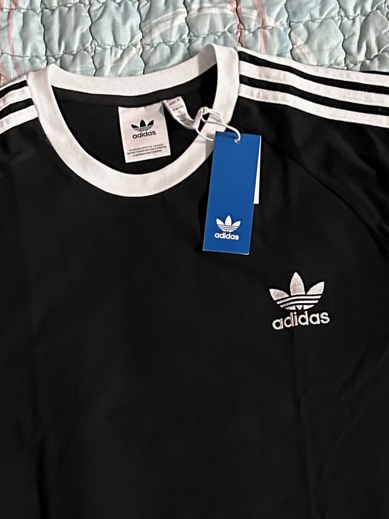 Adidas Adicolor Classics 3-Stripes T-Shirt Black - KR Sizing 착용 스타일