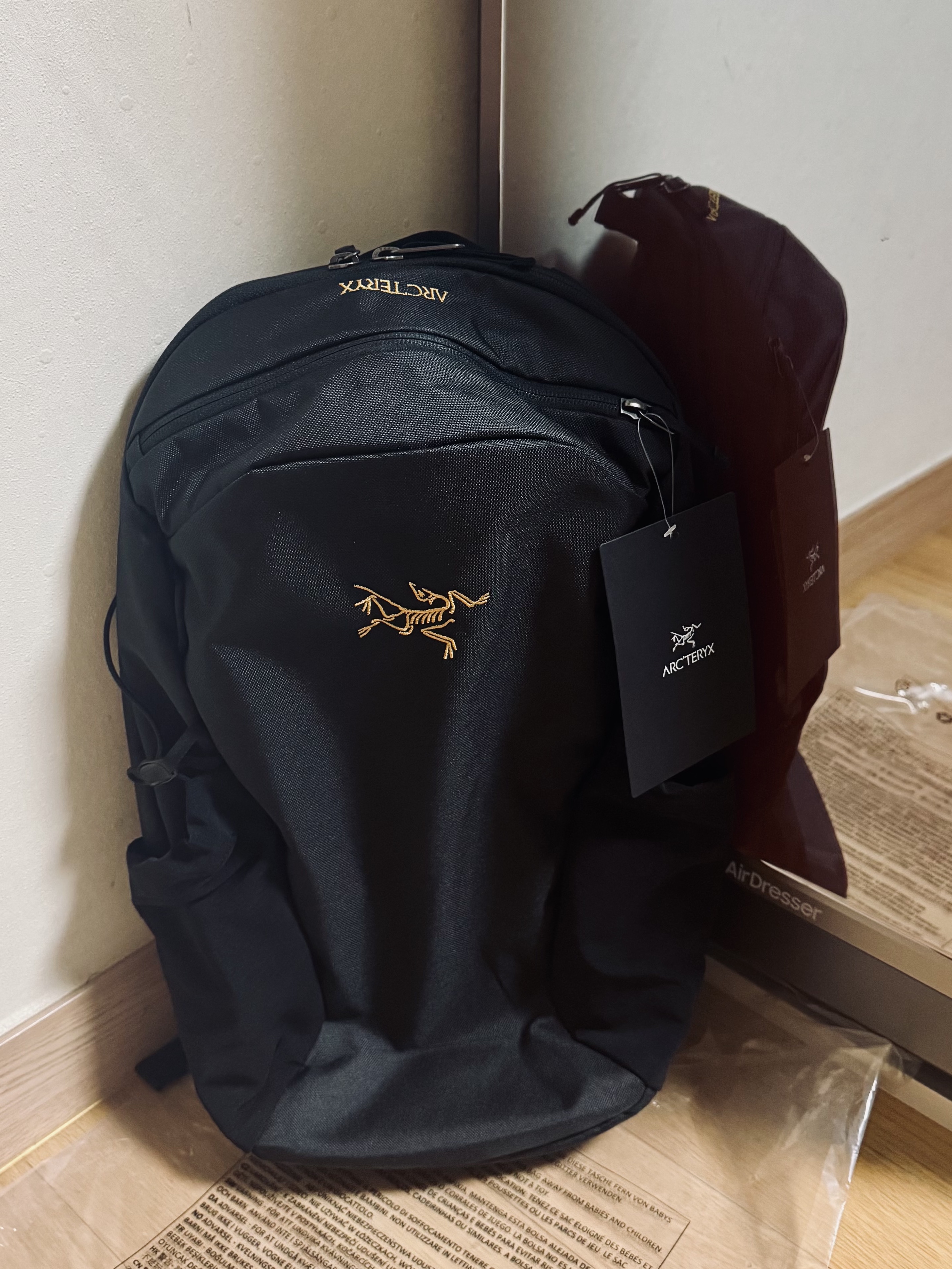 Arc'teryx Mantis 16 Backpack Black 착용 스타일