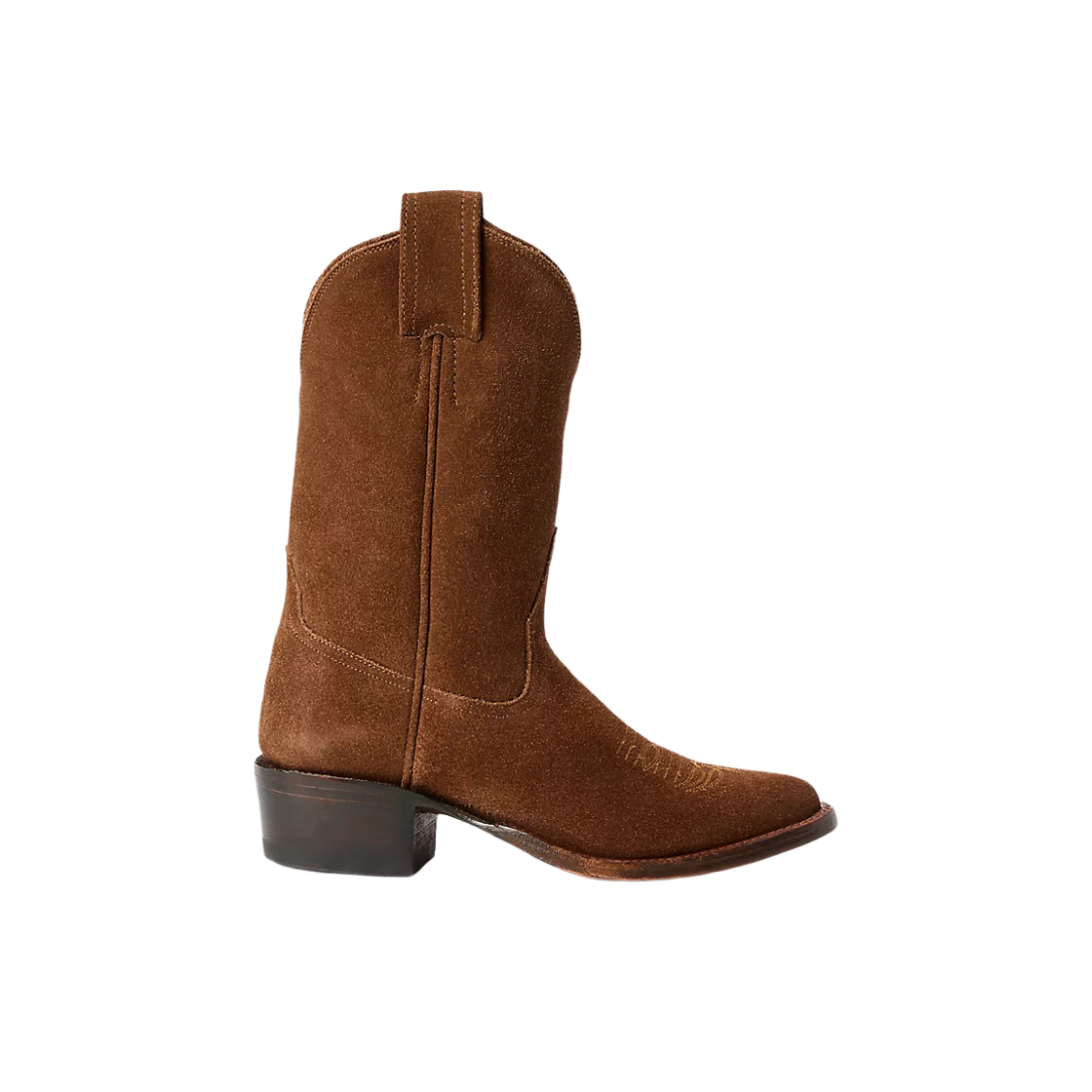 - (W) Double RL Plainview Roughout Suede Boots Brown - B