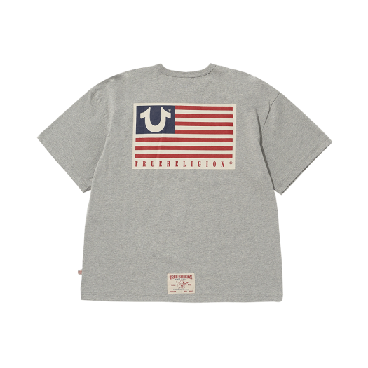 TRA2TSU012MDM True Religion TR Old Glory Short Sleeve Dark Melange