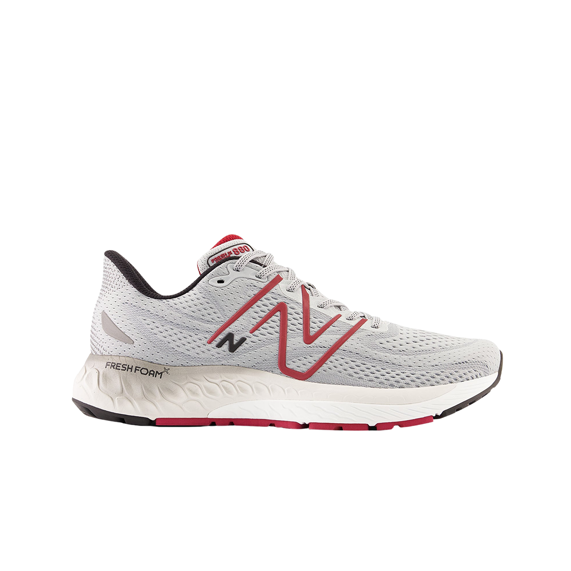뉴발란스 프레쉬 폼 X 880v13 알루미늄 그레이 크림슨 - D 스탠다드(New Balance Fresh Foam X 880v13 Aluminum Grey Crimson - D Standard) - 1