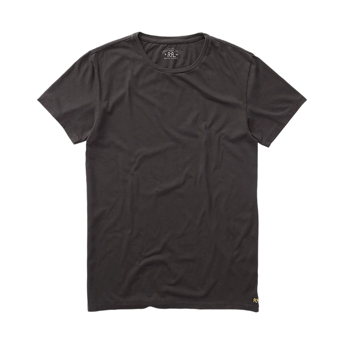 390966 Double RL Jersey Crew Neck T-Shirt Faded Black Canvas