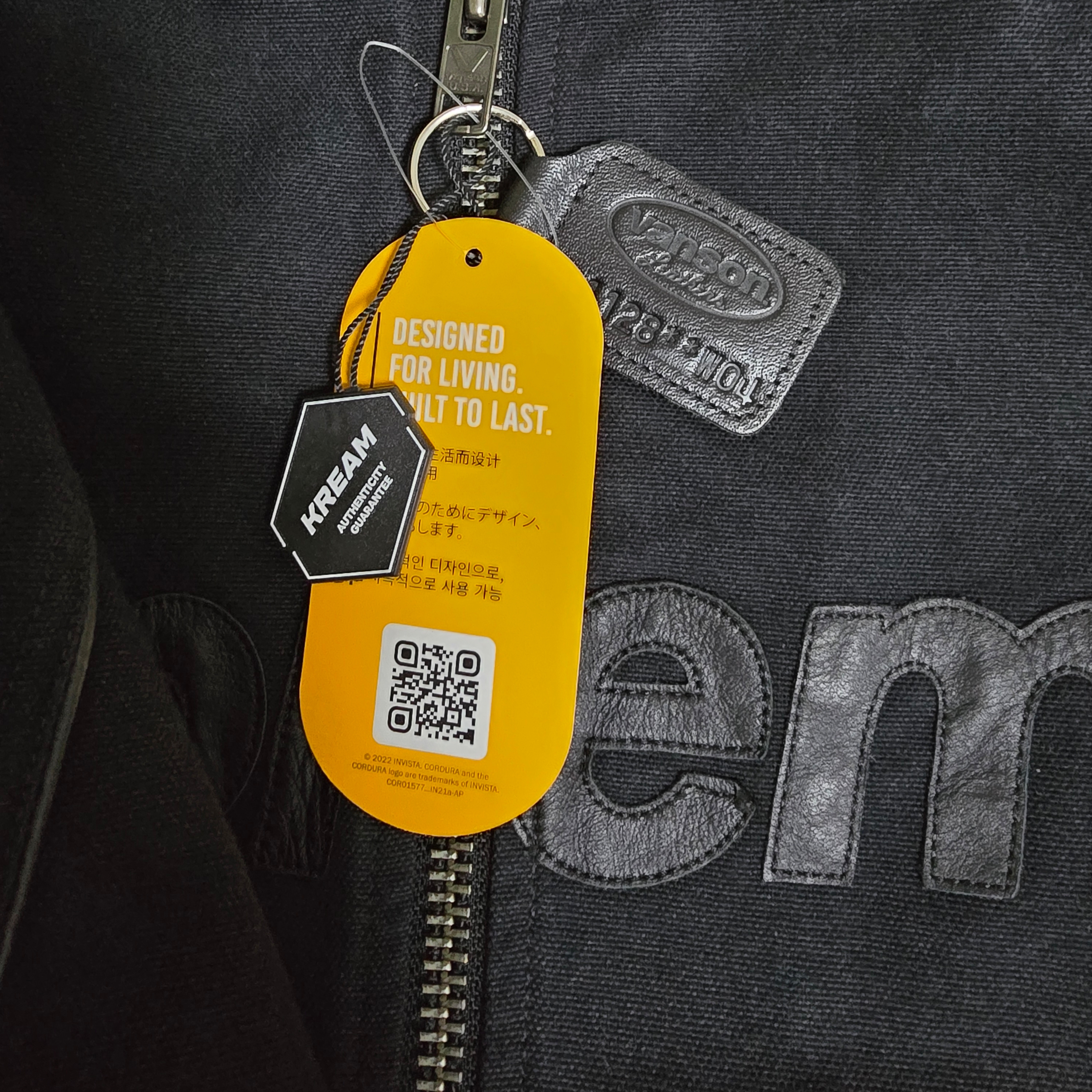 Supreme x Vanson Leathers Cordura Cotton Jacket Black - 25SS 착용 스타일