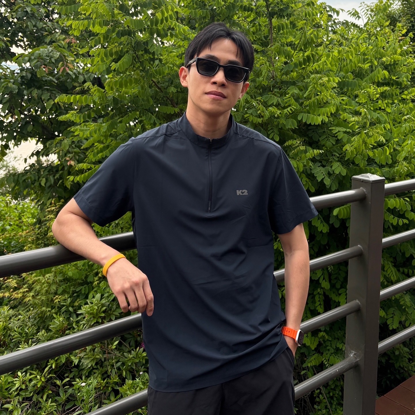 Lululemon Pace Breaker Linerless Shorts 7 Inch Black, On Running Cloudmonster Void Black 착용 스타일 - 4