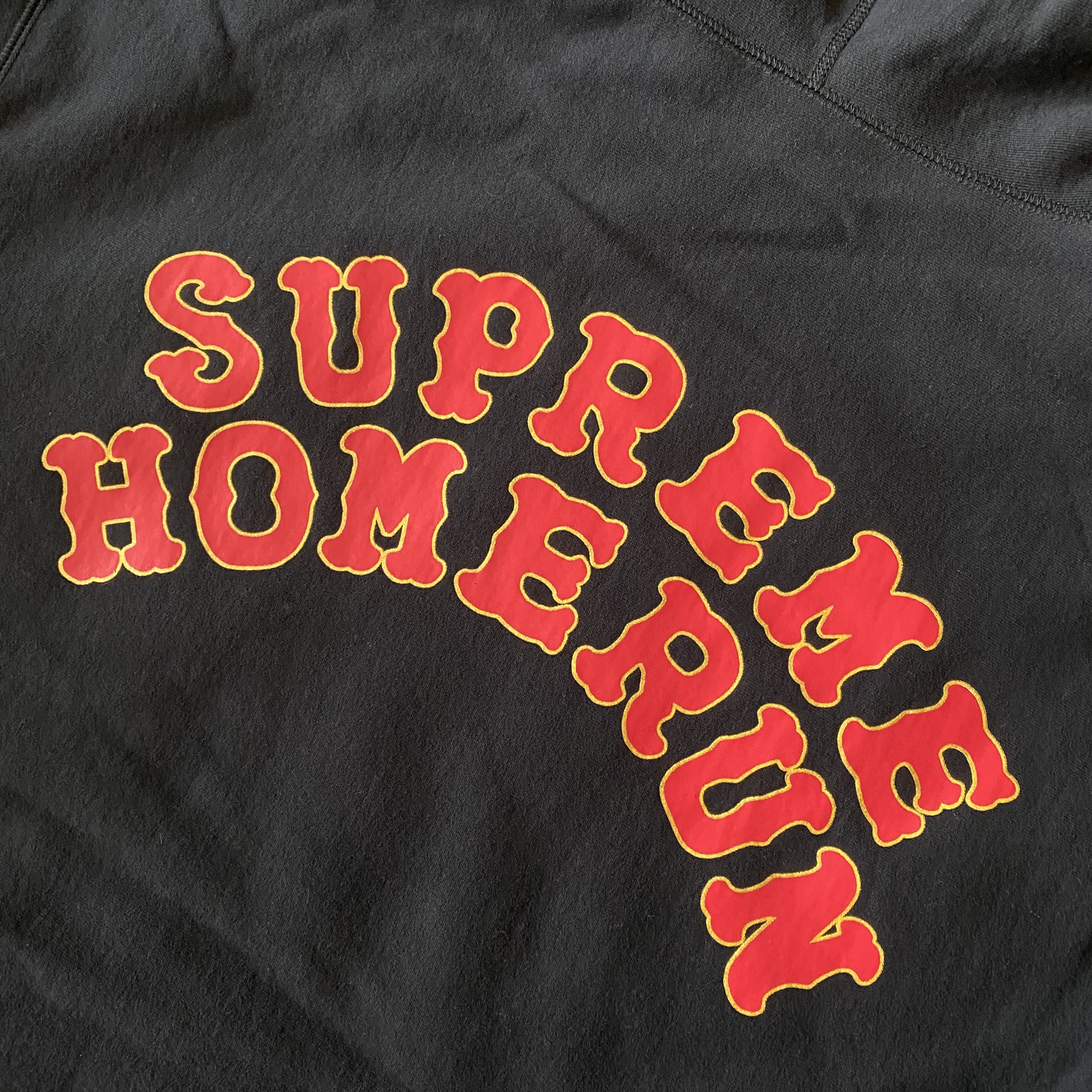 Supreme x Homerun Hooded Sweatshirt Black - 25SS 착용 스타일 - 2