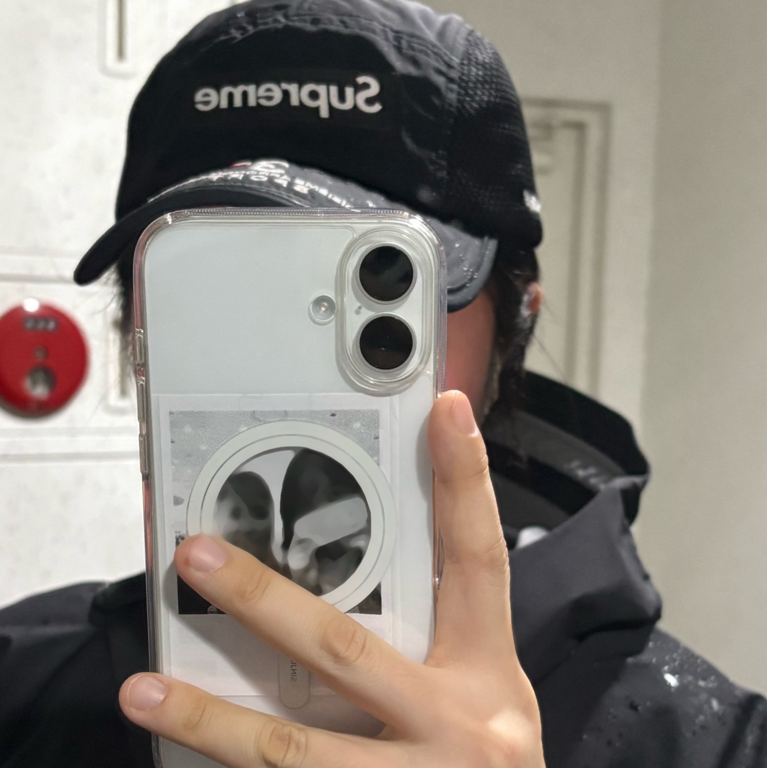 Supreme Mesh Side Panel Camp Cap Black - 24SS 착용 스타일