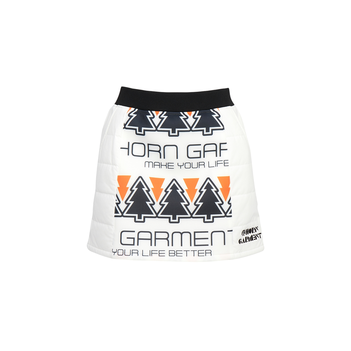 (W) 혼가먼트 골프 웨어 패딩 미니 스커트 화이트((W) Horn Garment Golf Wear Padding Mini Skirt White) - 1