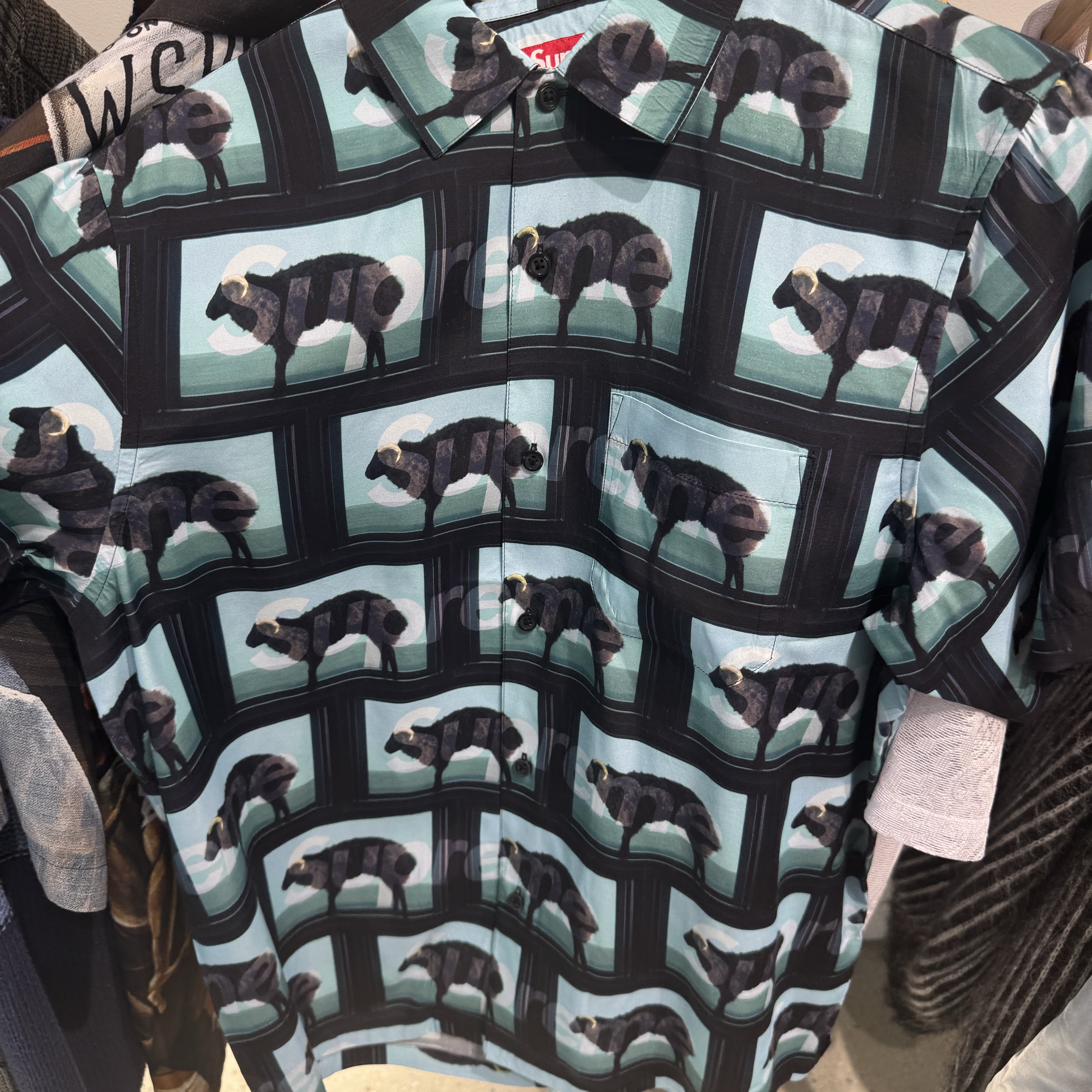 Supreme x Damien Hirst S/S Shirt Black - 25SS 착용 스타일