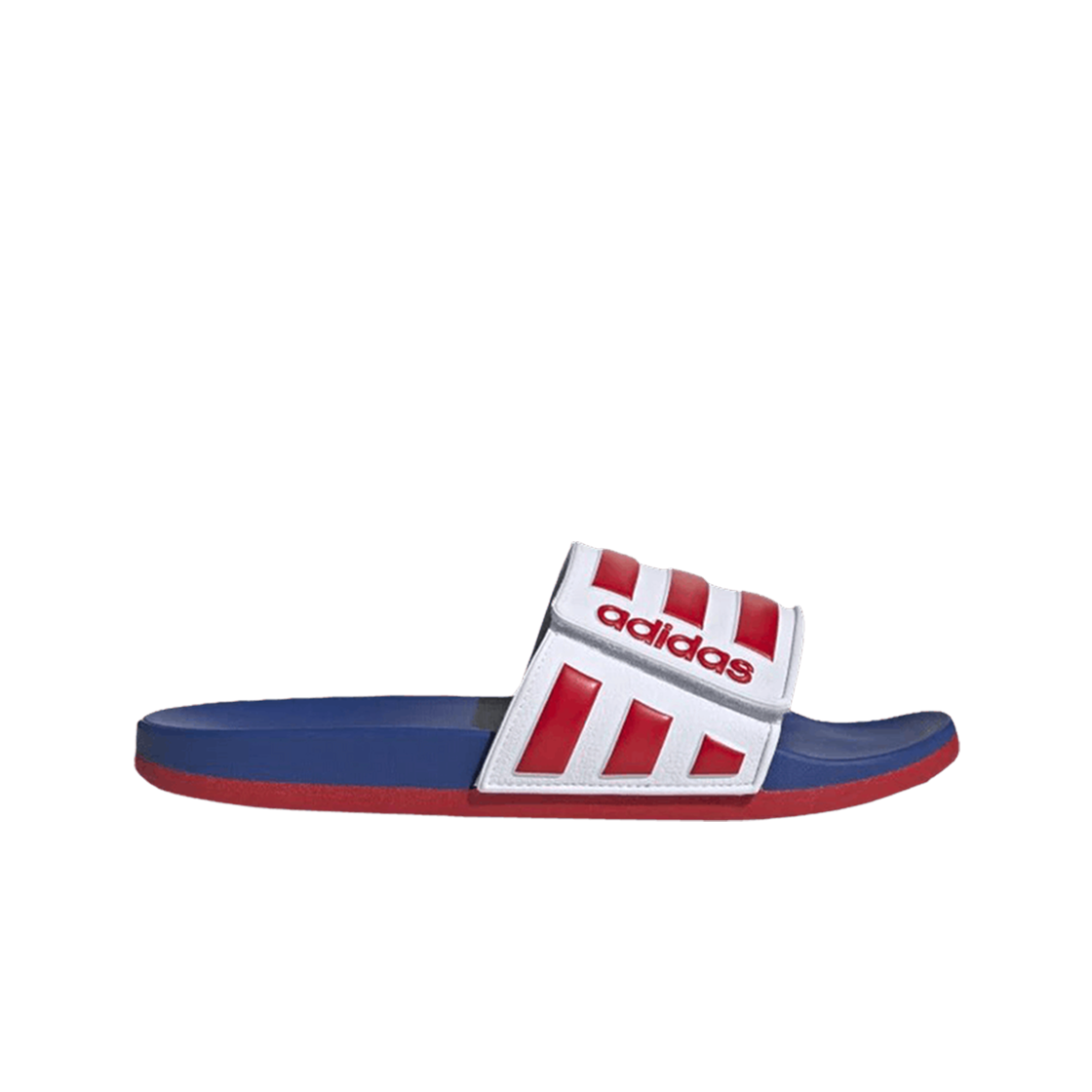 EG1346 Adidas Adilette Comfort Adjustable Slides Scarlet Team Royal Blue