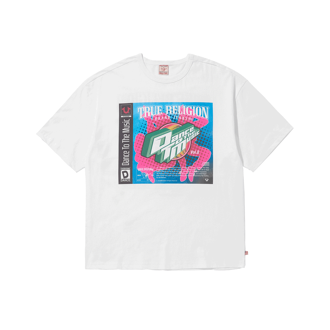 TRA2TSU104WWH True Religion Dance To The Music Short Sleeve White - 대표 이미지 #1