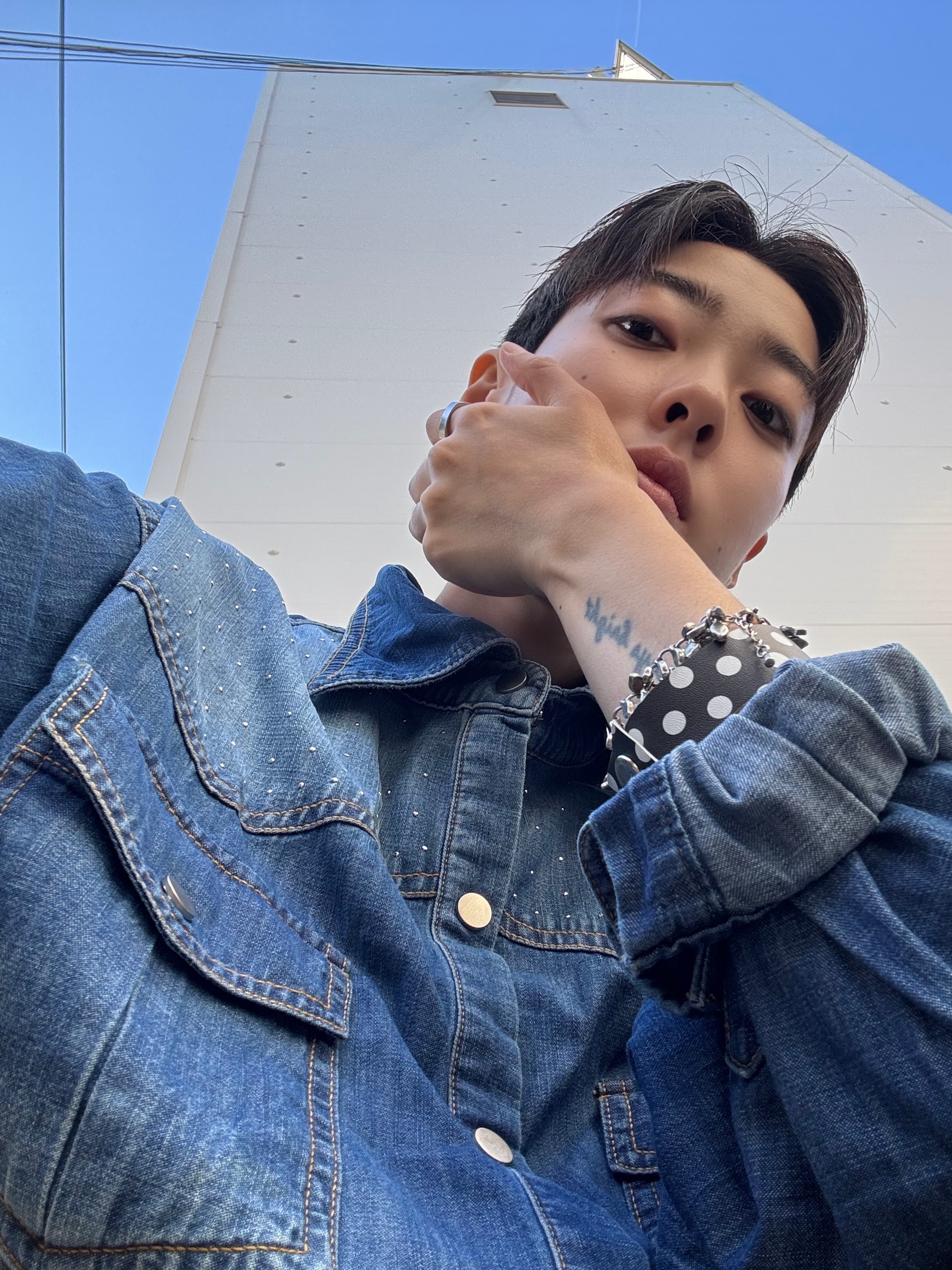 Hono Report Printed Faux Leather Bracelet Type 2, Hono Report Leaf Bracelet 착용 스타일 - 3