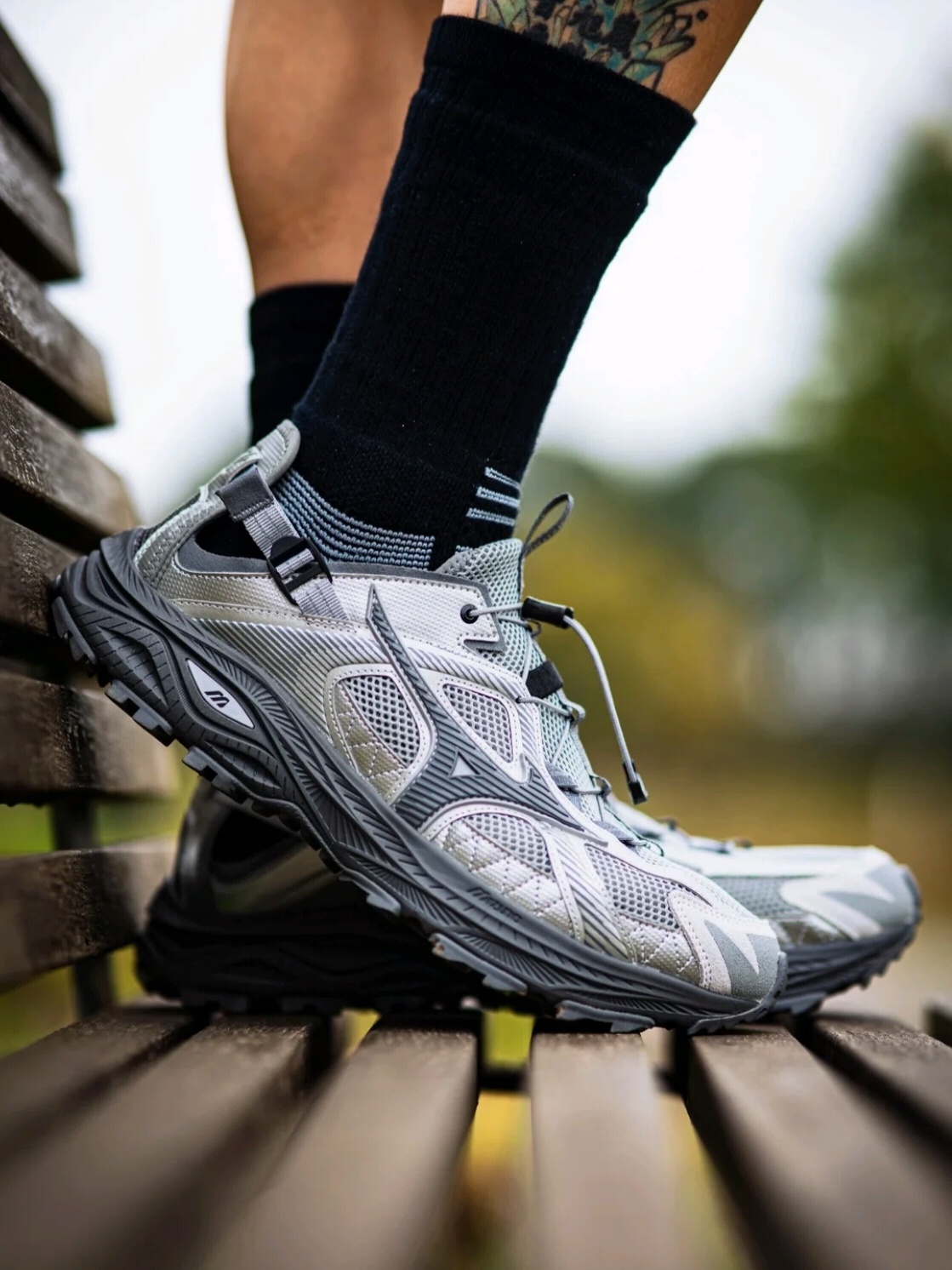 Mizuno Racer Trail SE Silver Grey 착용 스타일