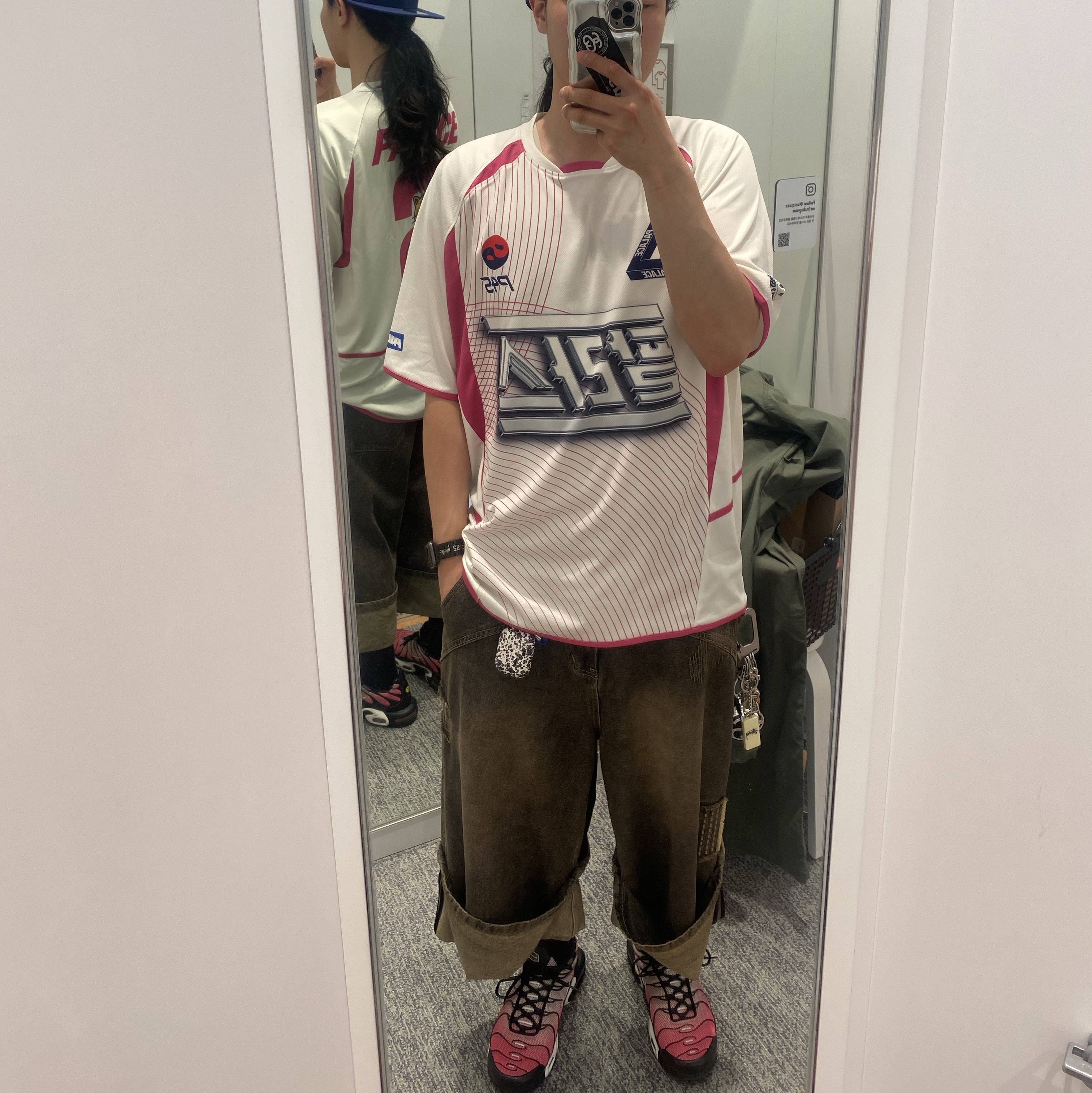Palace Seoul 2 Seoul Jersey White Pink - 25SS, Nike Air Max Plus Sunset Pulse 착용 스타일
