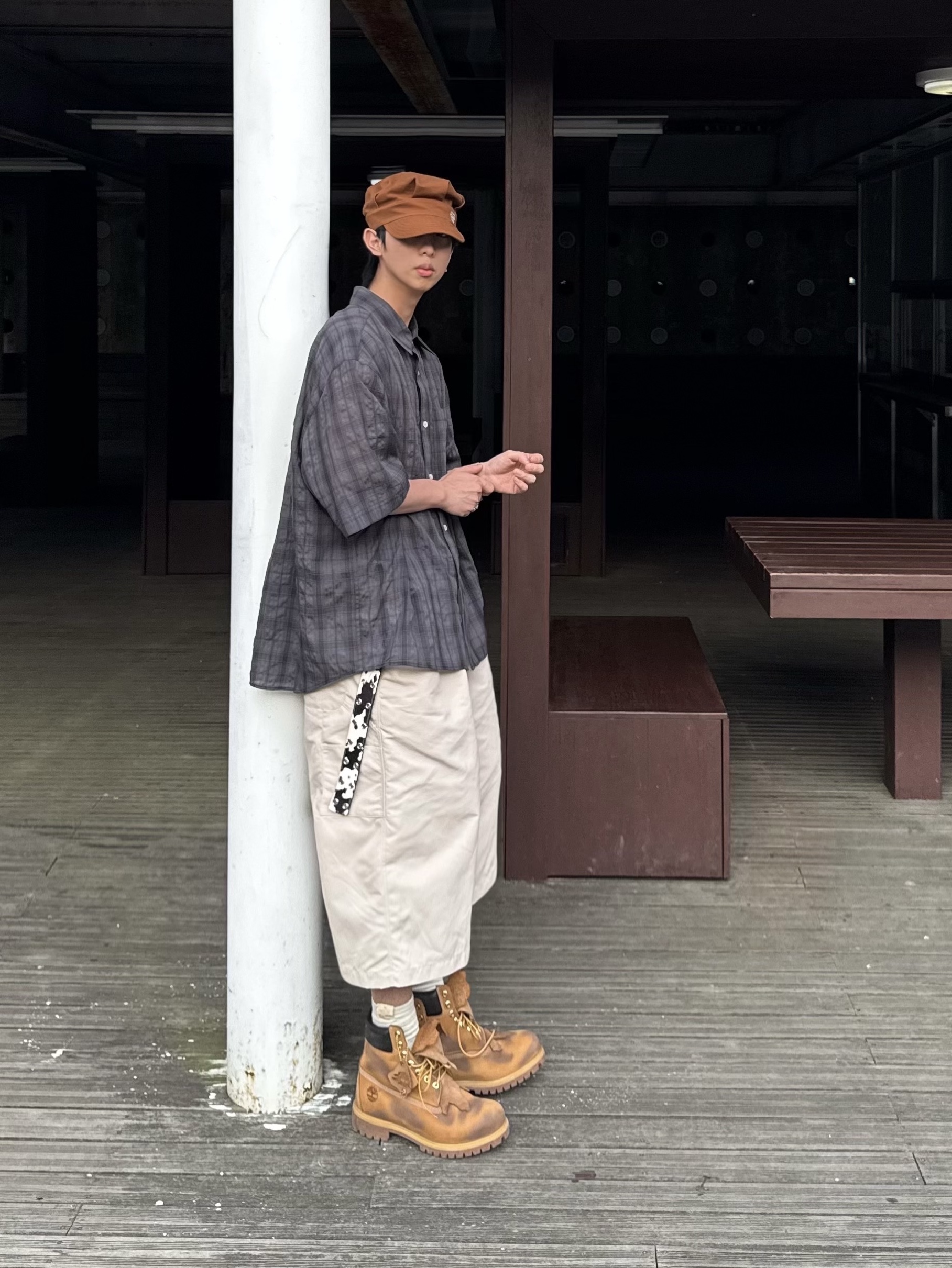 Kamien x MJD Double Hole Belt Oreo Calf Hair, Timberland x Surgery 6 inch Boot Yellow - Wide 착용 스타일 - 3