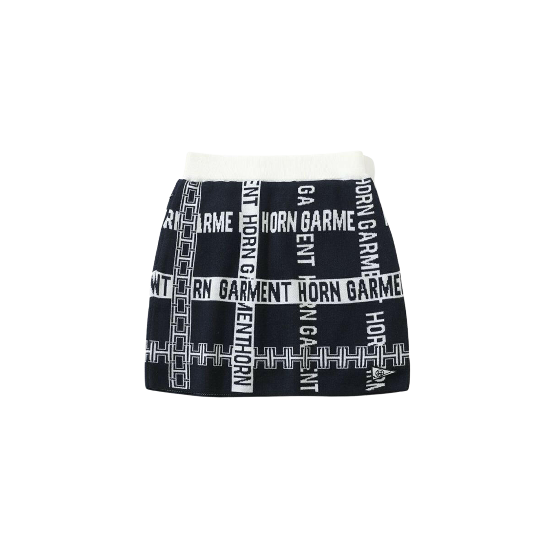 (W) 혼가먼트 파이로 메리노 울 스커트 네이비((W) Horn Garment Pyro Merino Wool Skirt Navy)