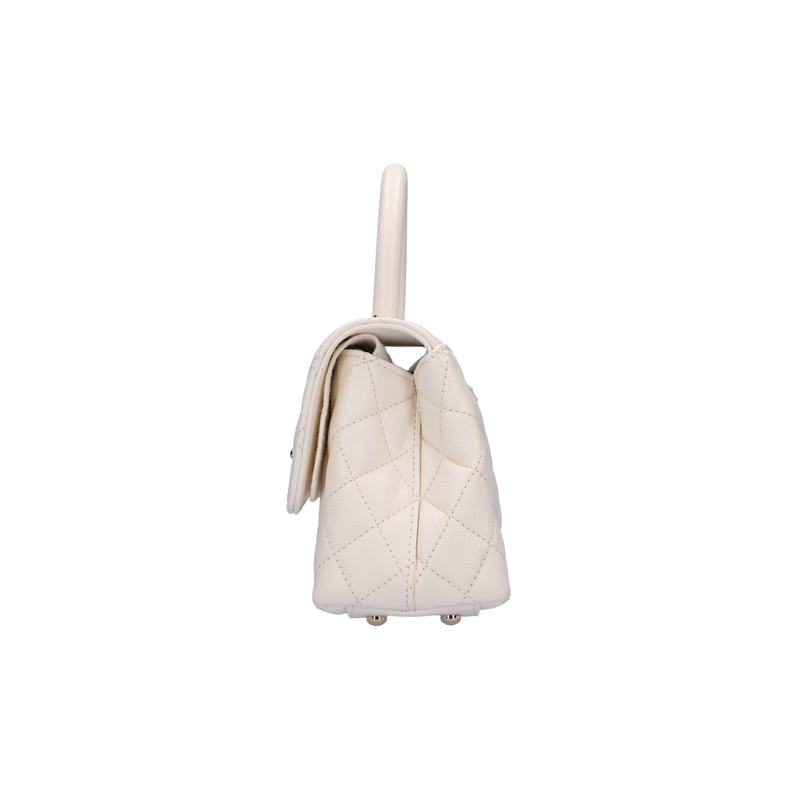 샤넬 A92990 핸들 플랩백 레더 화이트(Chanel Handle Flap Bag in White Leather) - 4