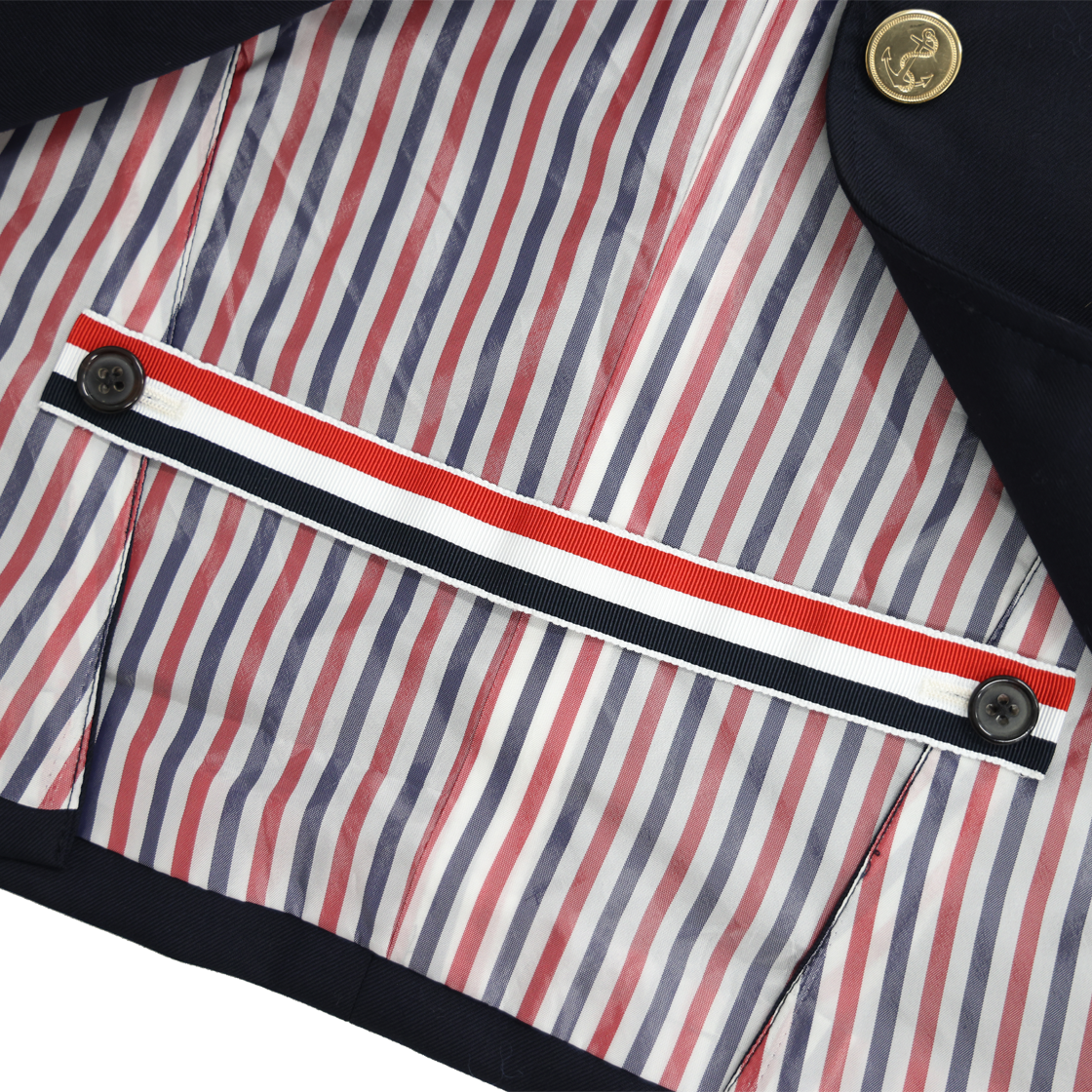ITG63ME6NI5N Thom Browne Slim-Fit Tailored Jacket in Navy Wool - #3