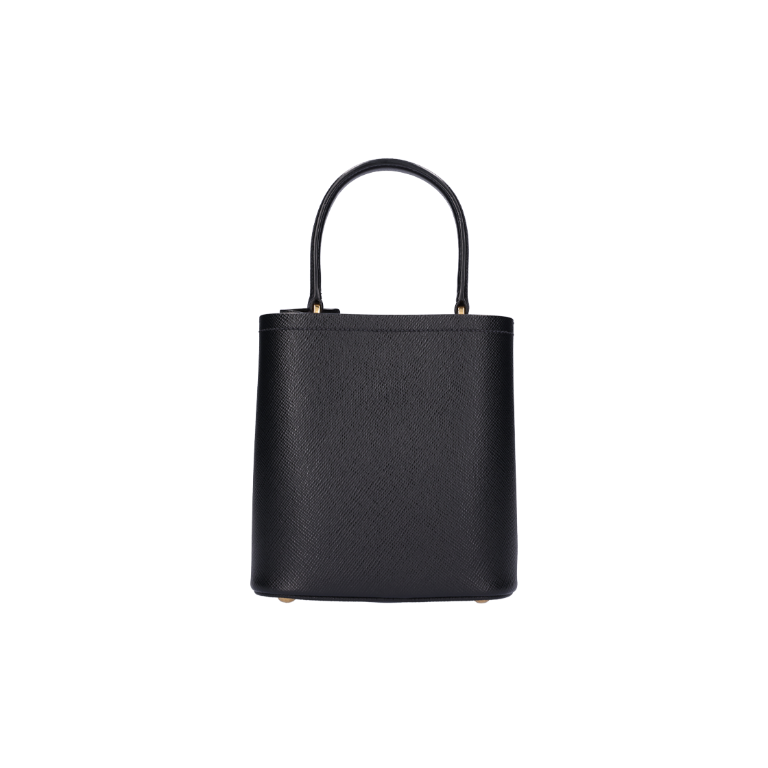 ITWRKWV4HVSC Prada Saffiano Leather Panier Bag in Black with Gold-tone Hardware - #3