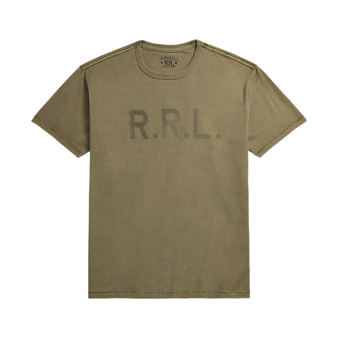더블알엘 가먼트 다이 로고 저지 티셔츠 올리브(Double RL Garment Dye Logo Jersey T-Shirt Olive) - 1
