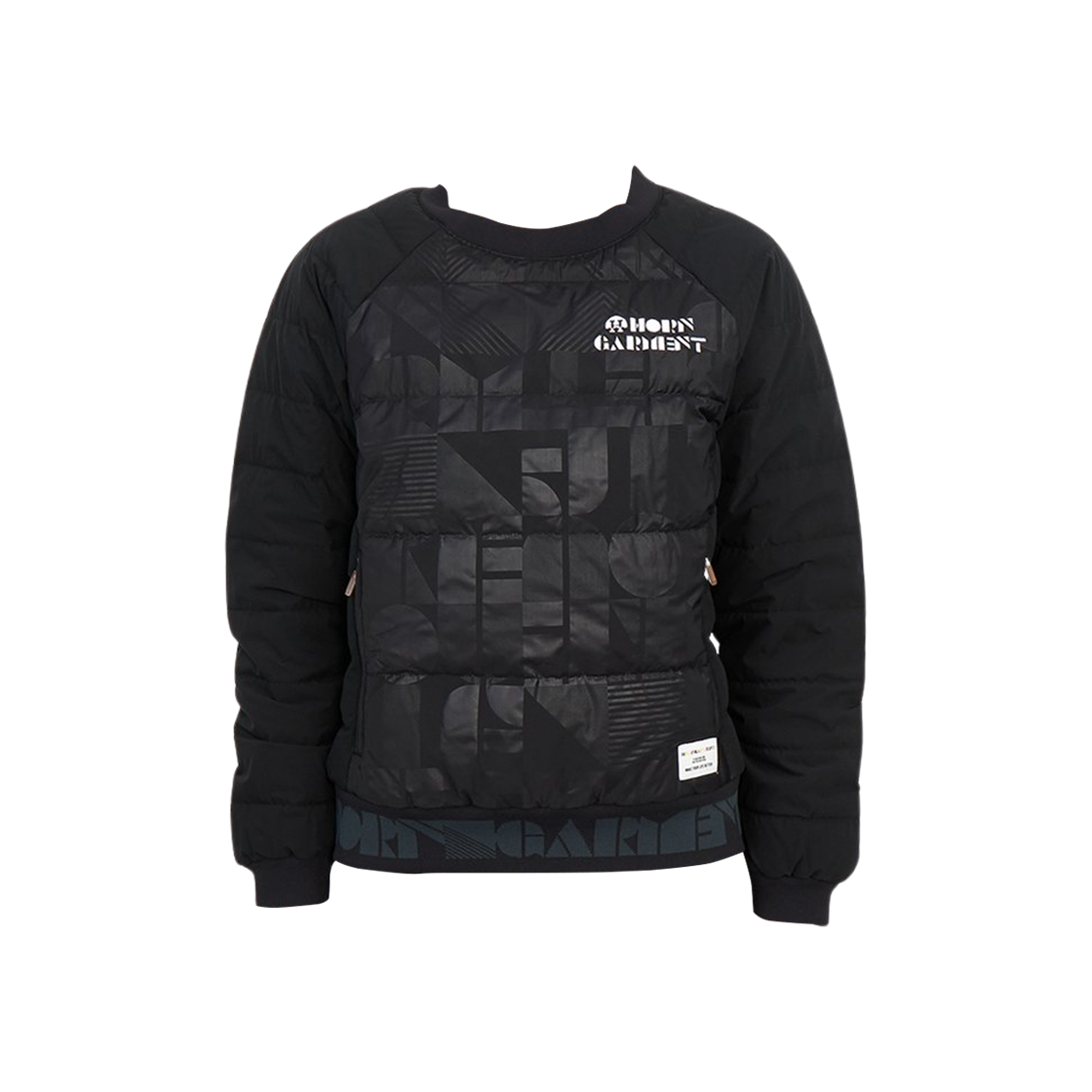 (W) 혼가먼트 골프 웨어 패딩 스웨트셔츠 블랙((W) Horn Garment Golf Wear Padding Sweatshirt Black) - 1