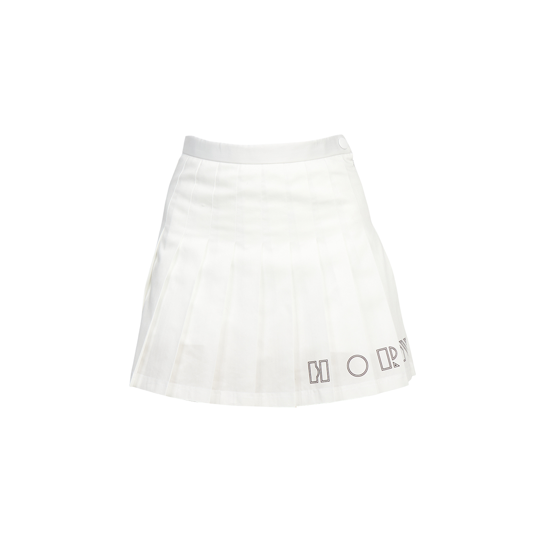 HCW-2C-AE01 (W) Horn Garment Trans Pleated Mini Skirt White
