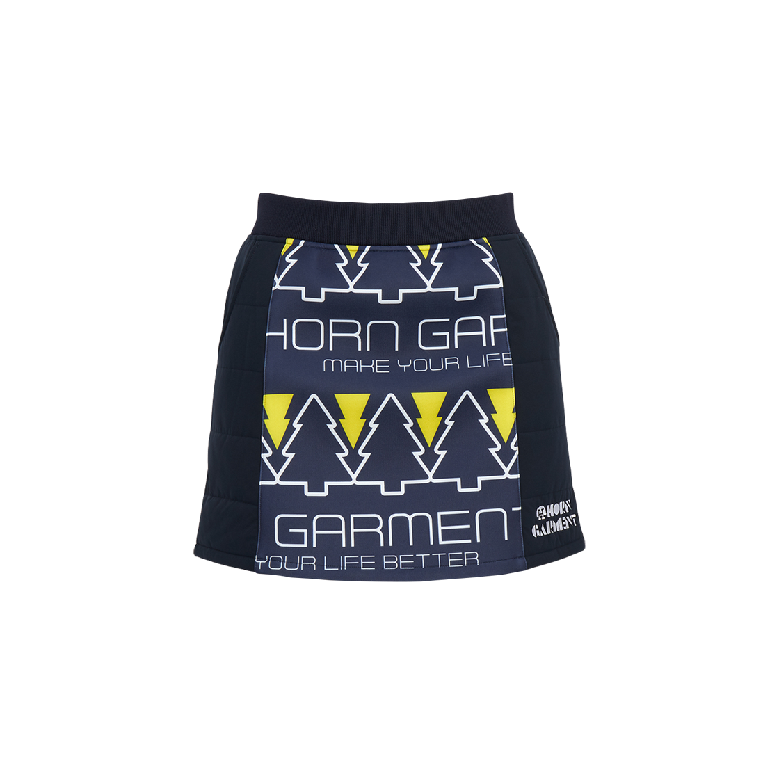 (W) 혼가먼트 골프 웨어 패딩 미니 스커트 네이비((W) Horn Garment Golf Wear Padding Mini Skirt Navy) - 1