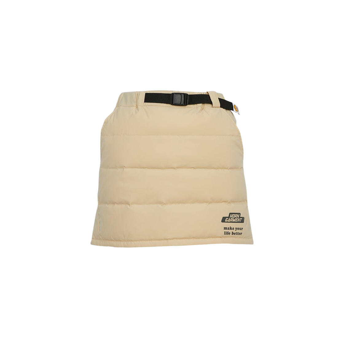 (W) 혼가먼트 골프 웨어 패딩 미니 스커트 베이지((W) Horn Garment Golf Wear Padding Mini Skirt Beige) - 1
