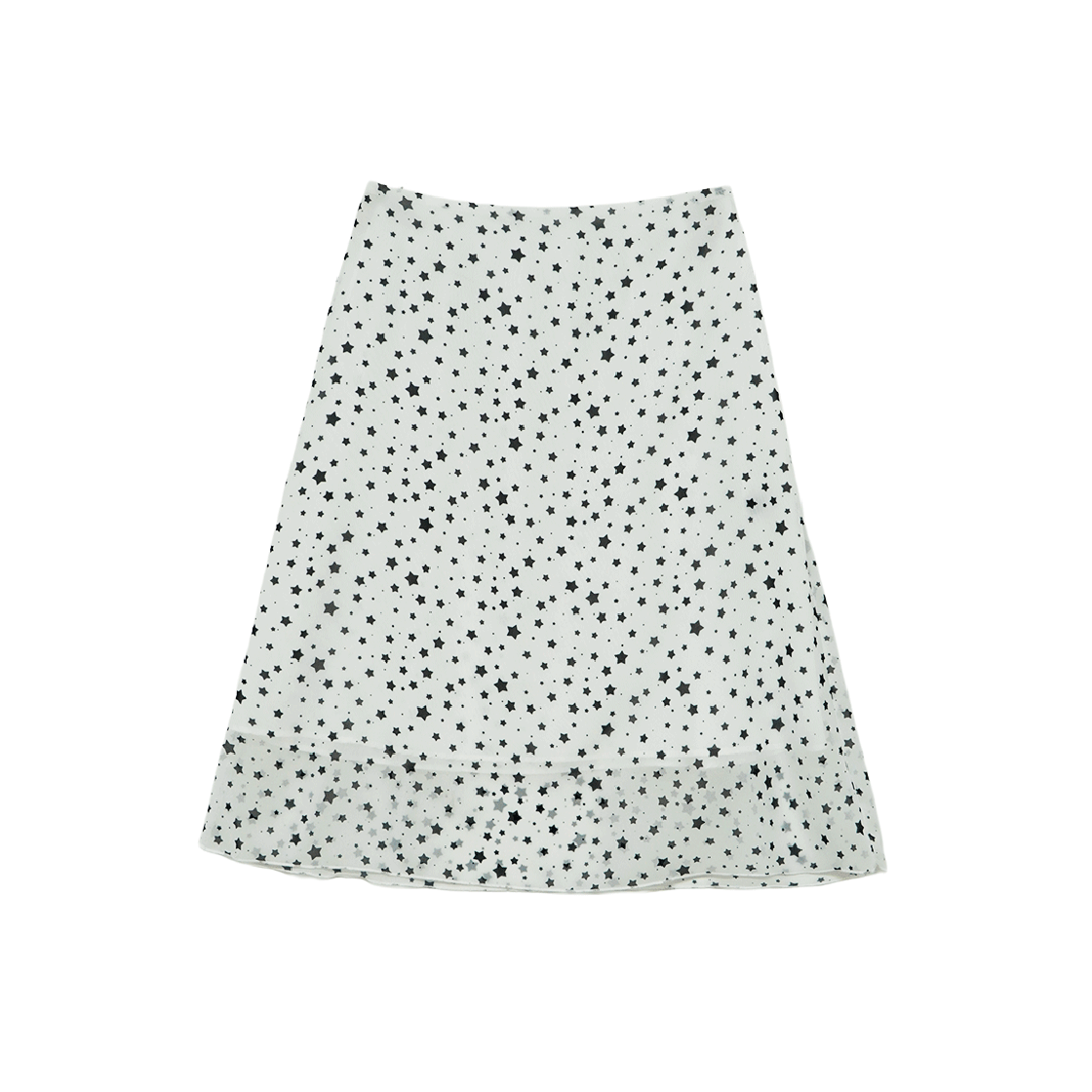 KS5BRSK009WI Kookeesee Ellie Star Midi Skirt White