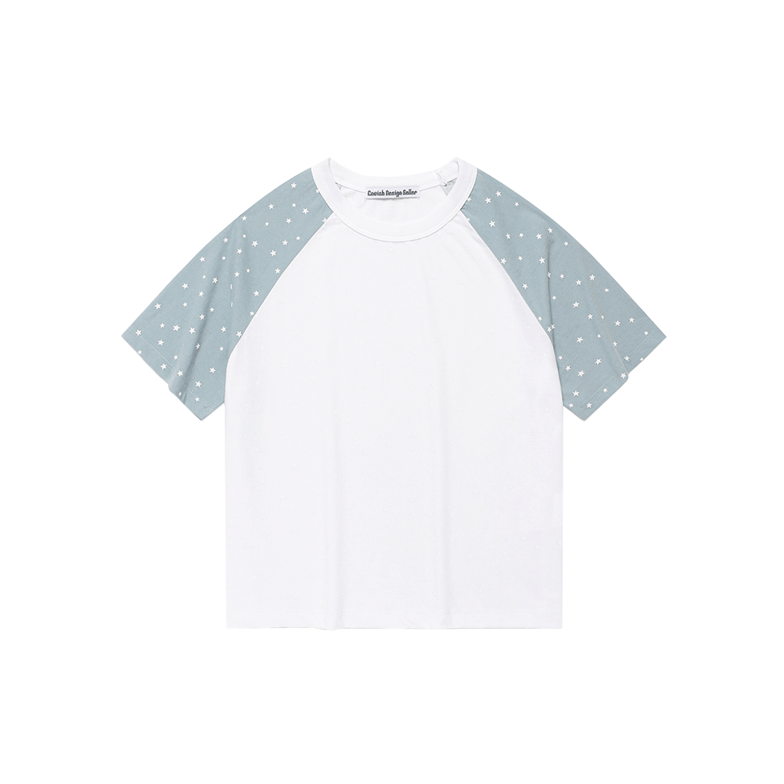 카비시 x 렐보브라운 W 스타 래글런 숏슬리브 티셔츠 화이트