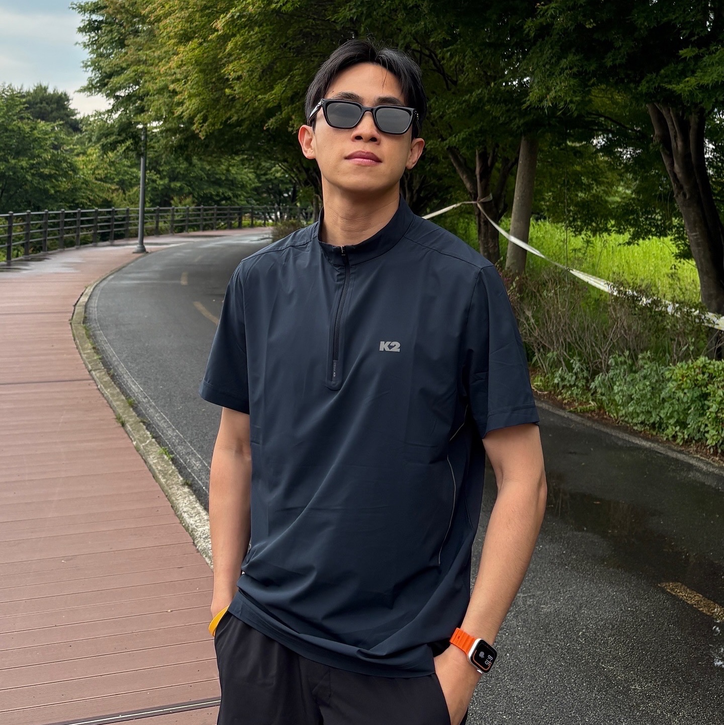 Lululemon Pace Breaker Linerless Shorts 7 Inch Black, On Running Cloudmonster Void Black 착용 스타일 - 5