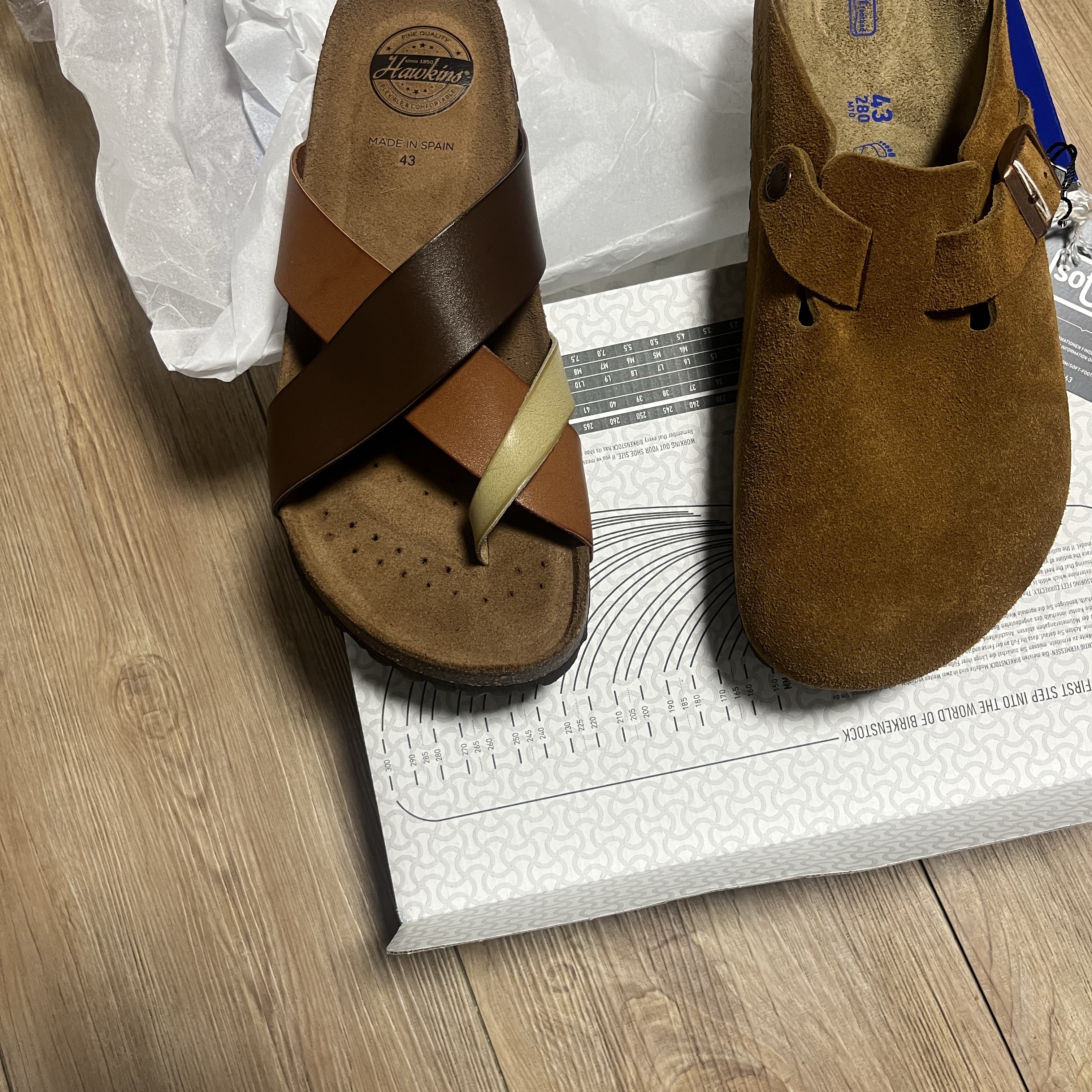 Birkenstock Boston Soft Footbed Mink - Regular 착용 스타일