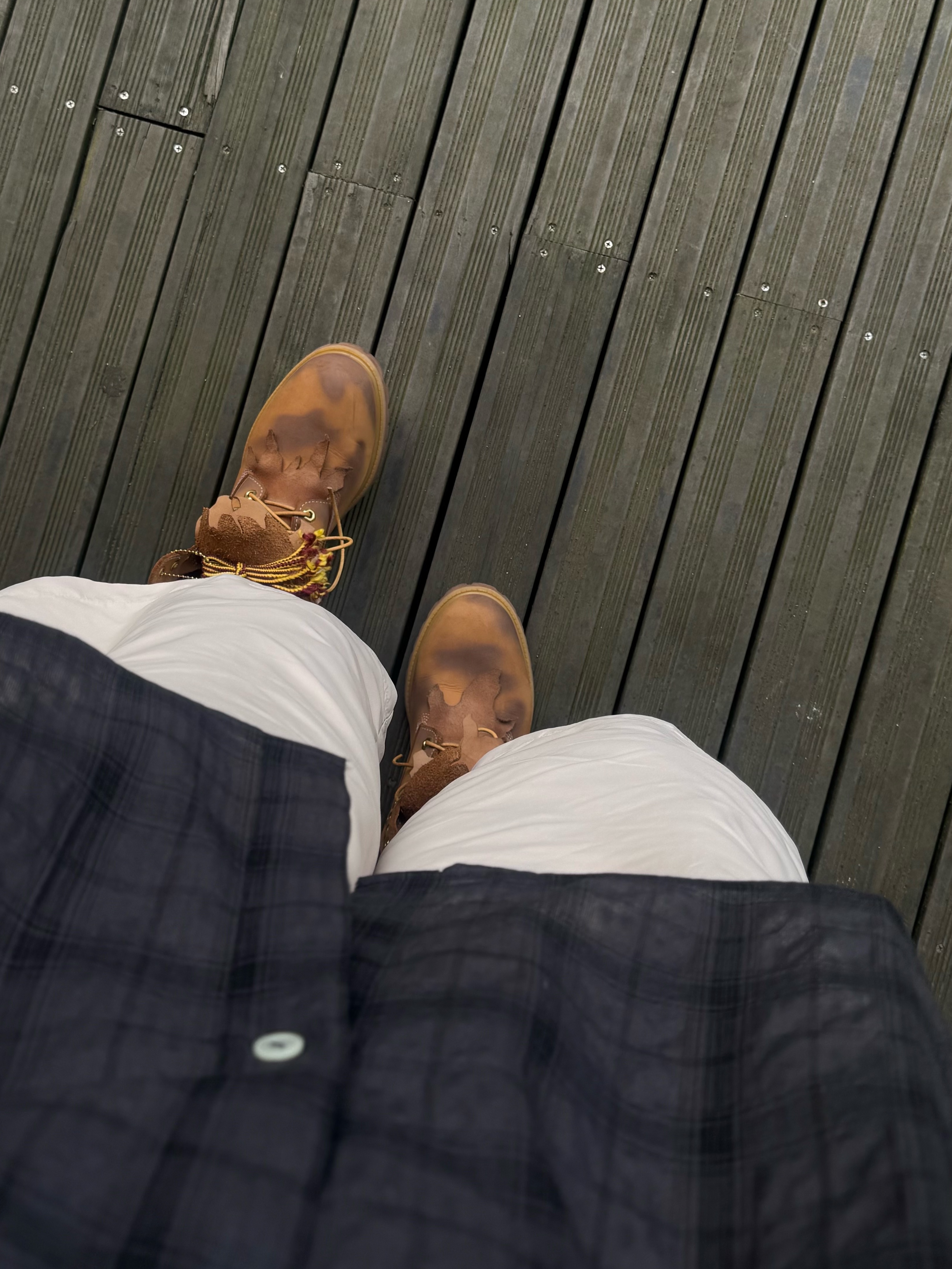 Kamien x MJD Double Hole Belt Oreo Calf Hair, Timberland x Surgery 6 inch Boot Yellow - Wide 착용 스타일 - 7
