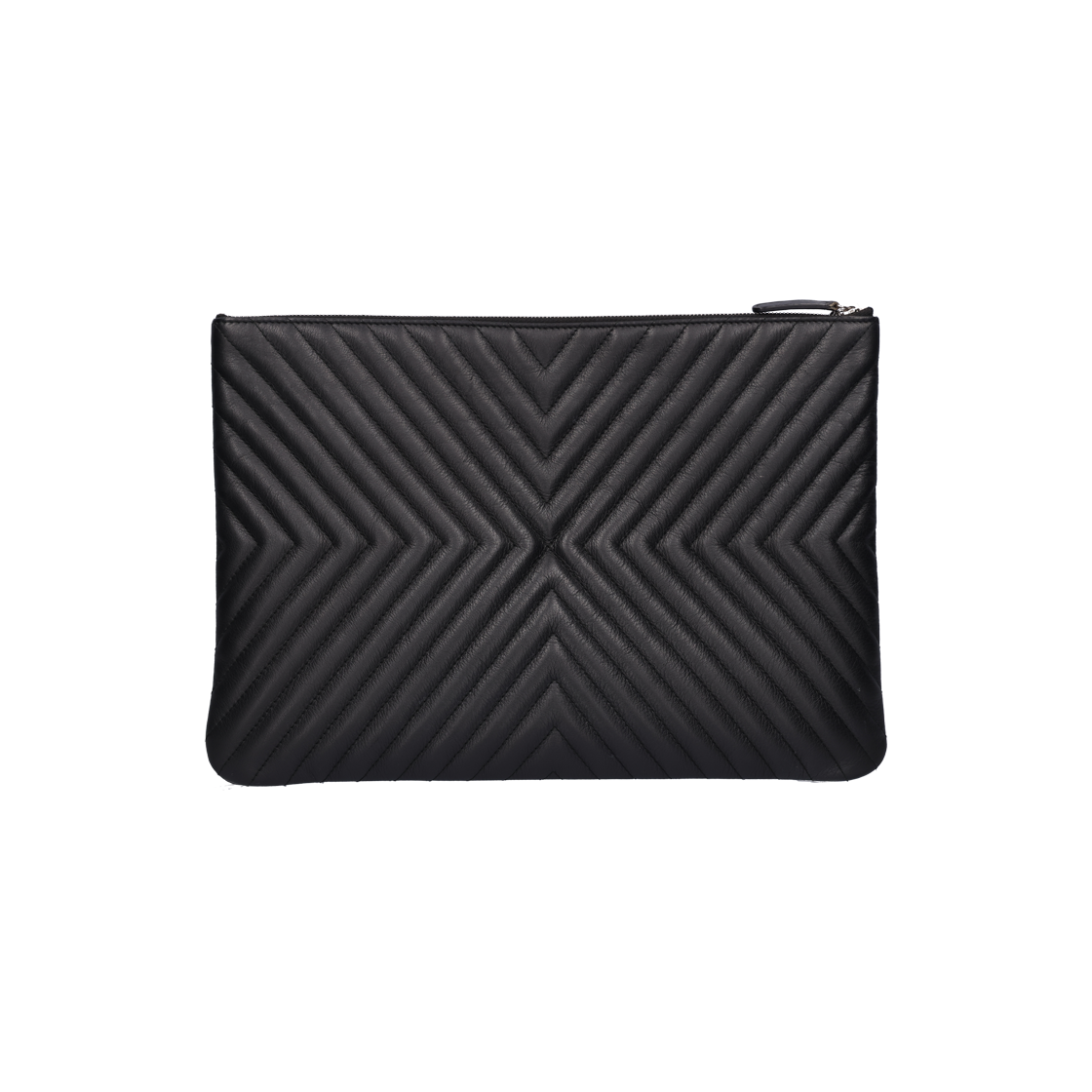ITRSDRH89EUE Chanel Chevron Tassel Clutch Bag in Black Lambskin - #2