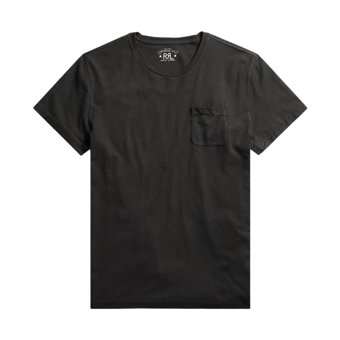 449152 Double RL Jersey Pocket T-Shirt Faded Black Canvas