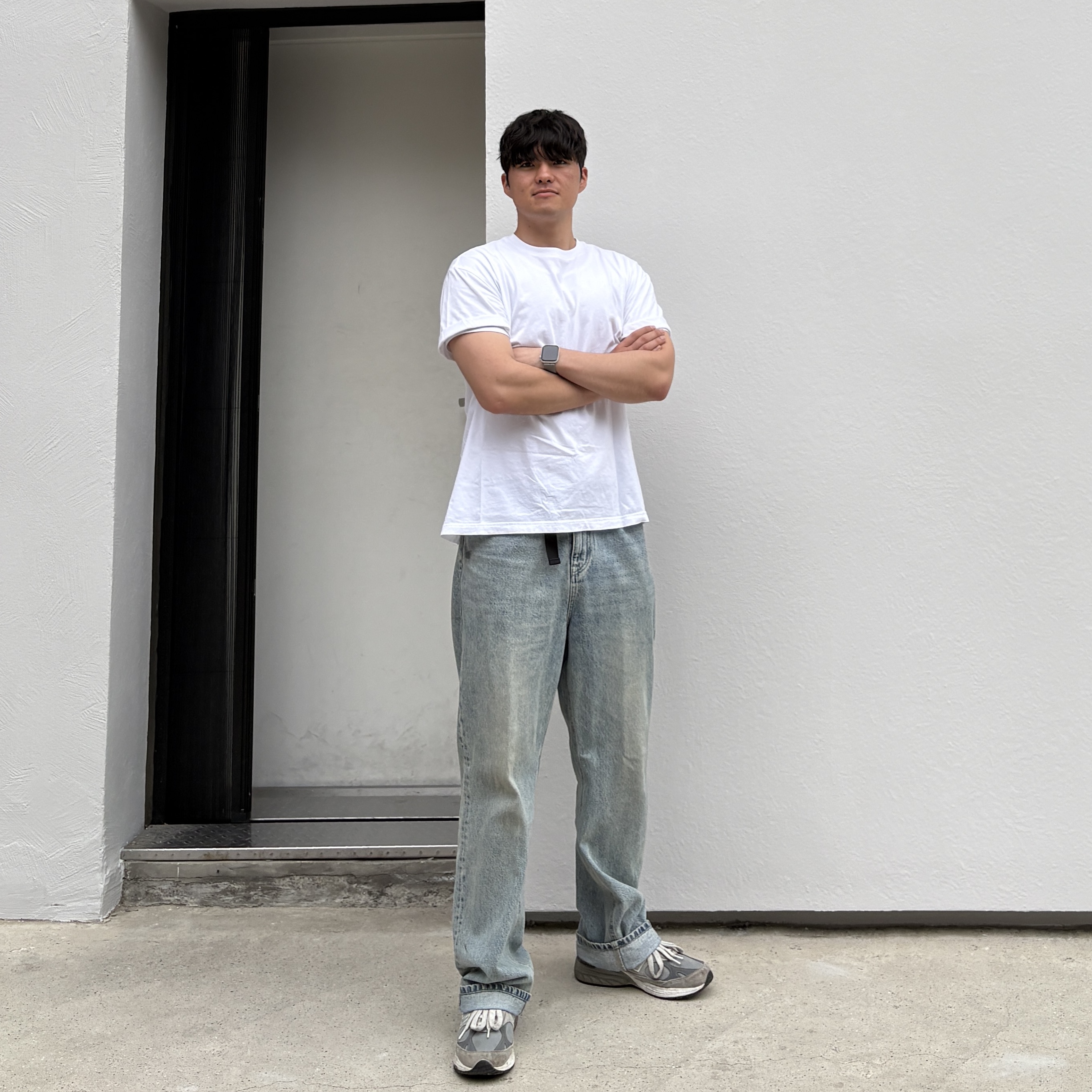 Human Made T-Shirts White (3 Pack), New Balance 993 Made in USA Grey - D Standard 착용 스타일