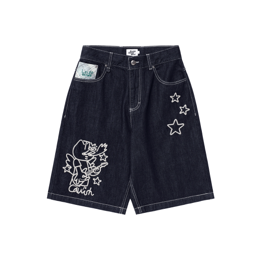CV2FMFD159CBL CAVISH x LELBOBROWN  W Mikael Denim Short Blue