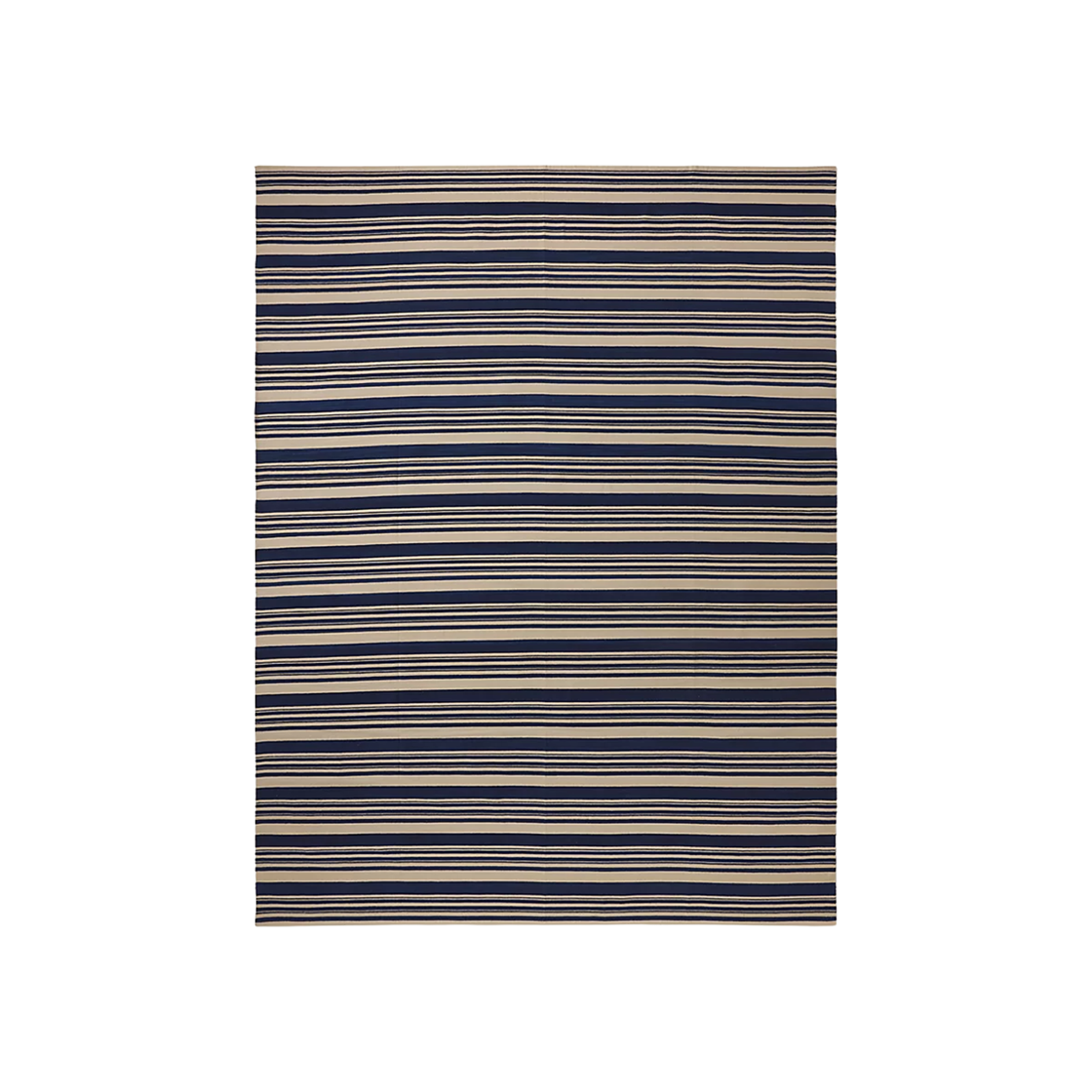 더블알엘 핸드 후크 울 블렌드 러그 네이비 크림 멀티(Double RL Hand Hook Wool Blend Rug Navy Cream Multi)